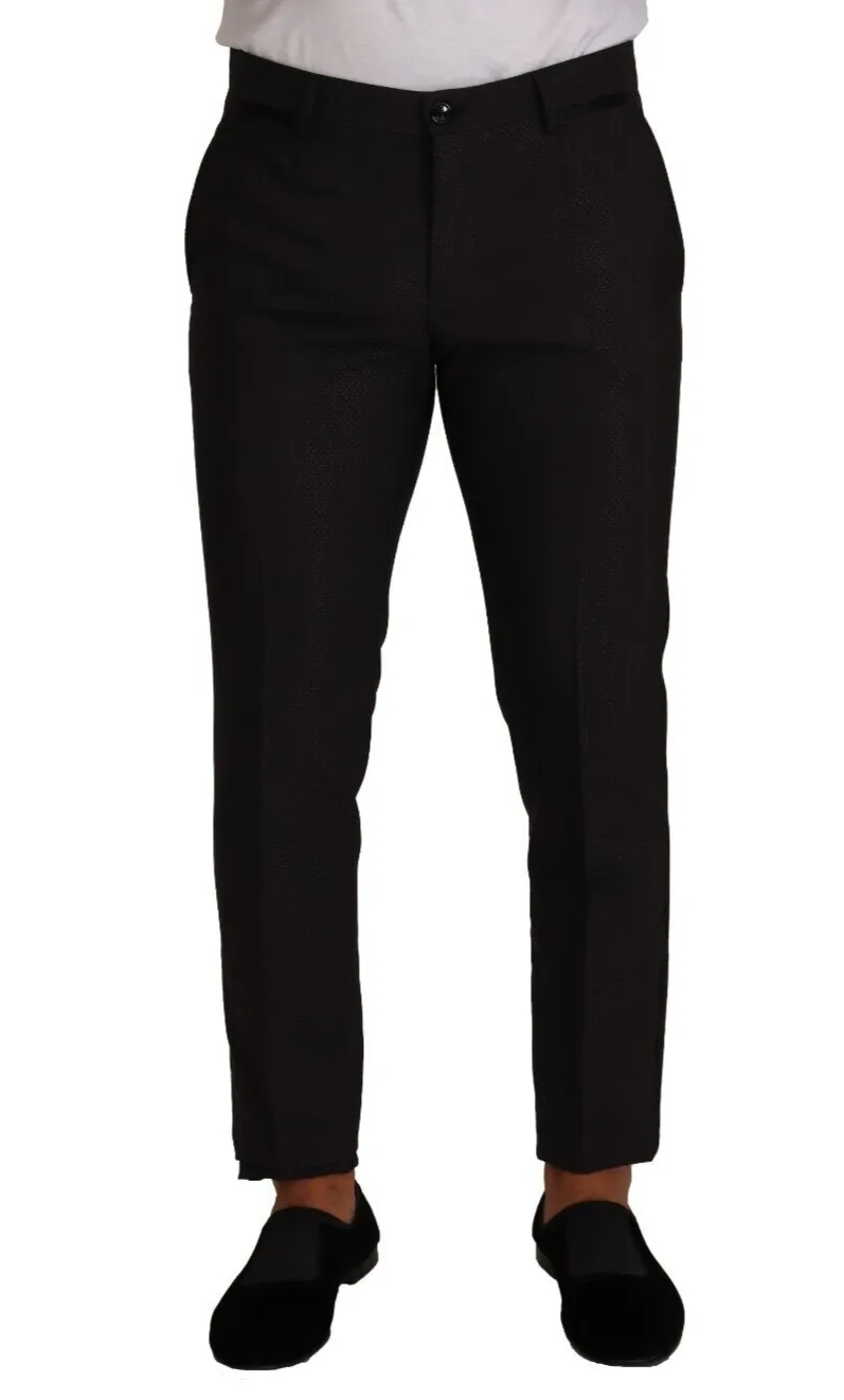 Dolce & Gabbana Men's Elegant Skinny Tuxedo Trousers