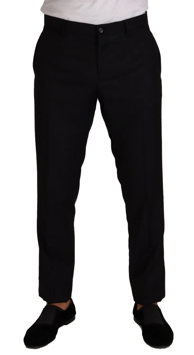 Dolce & Gabbana Men's Elegant Slim-Fit Tuxedo Trousers
