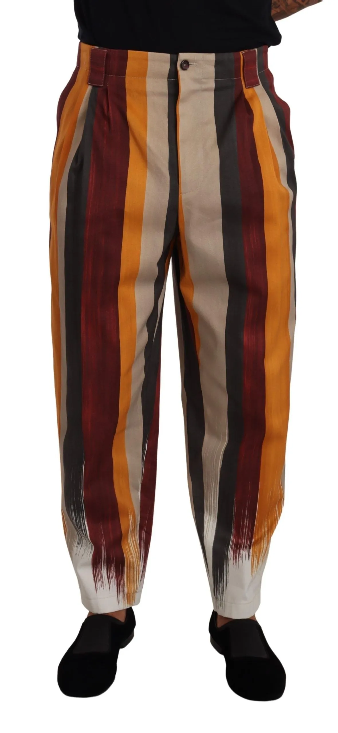 Dolce & Gabbana Men's Elegant Striped Skinny Trousers