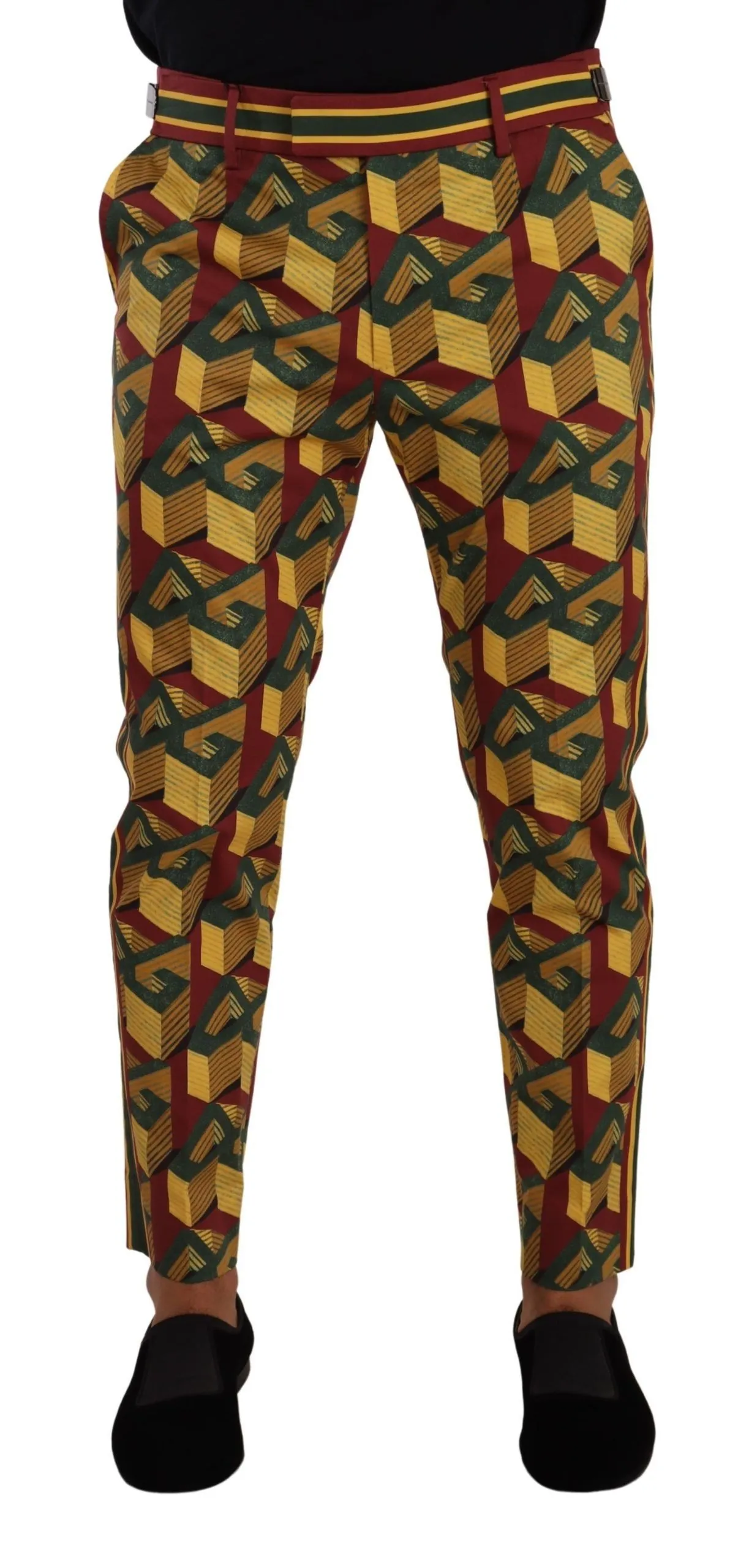 Dolce & Gabbana Men's Elegant Multicolor Tapered Pants for Men