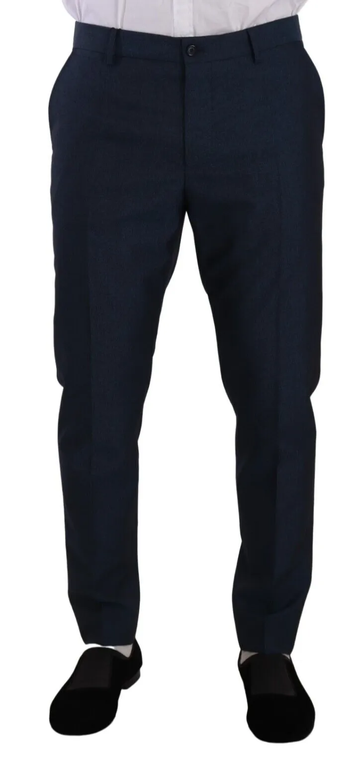 Dolce & Gabbana Men's Elegant Slim Fit Dress Pants in Dark Blue