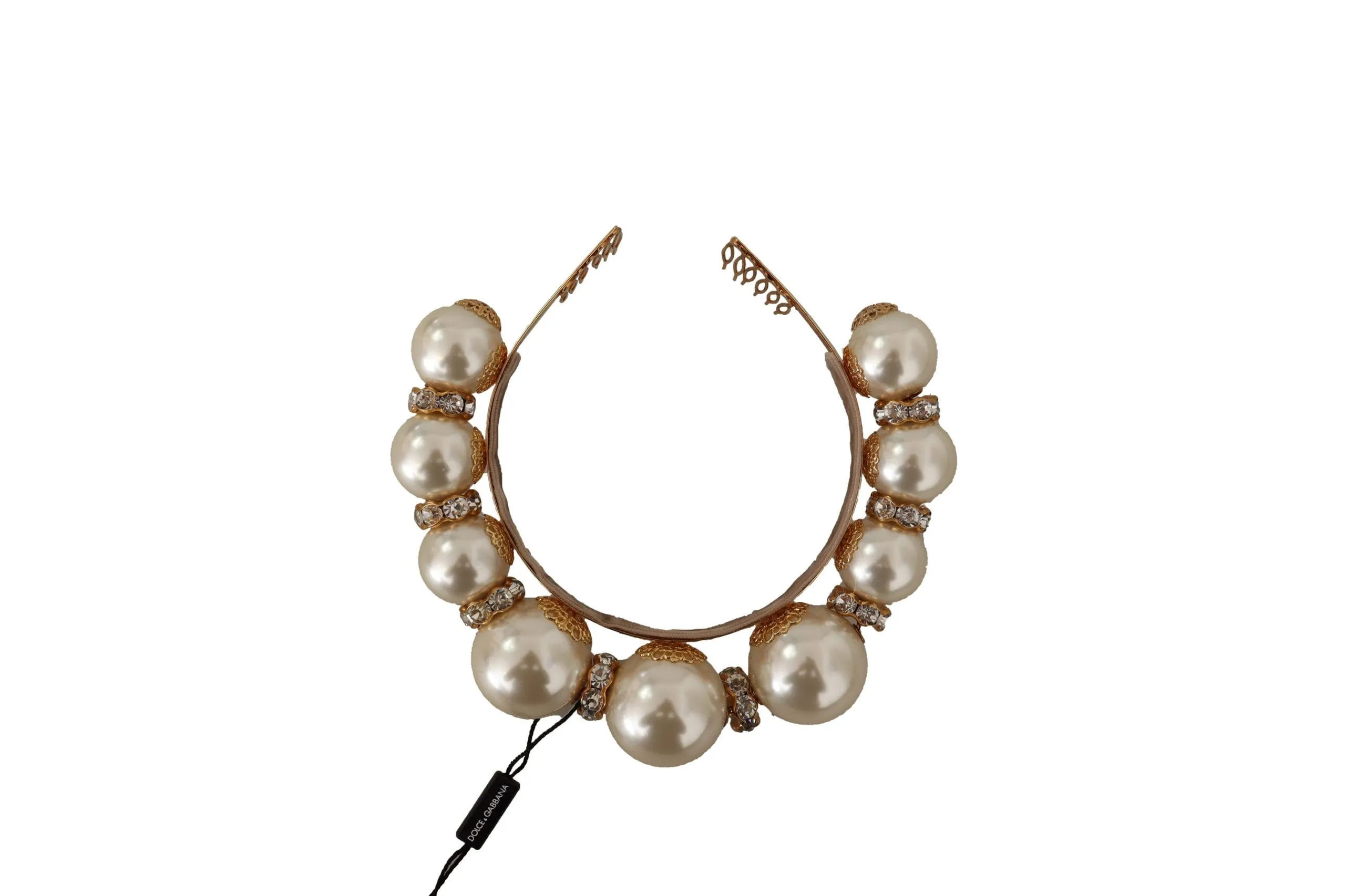 Dolce & Gabbana Women's Elegant Gold Crystal Diadem Tiara
