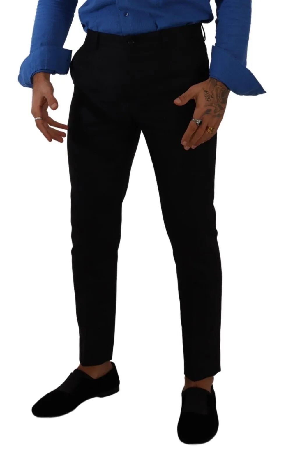 Dolce & Gabbana Men's Authentic Slim Fit Wool Dress Pants