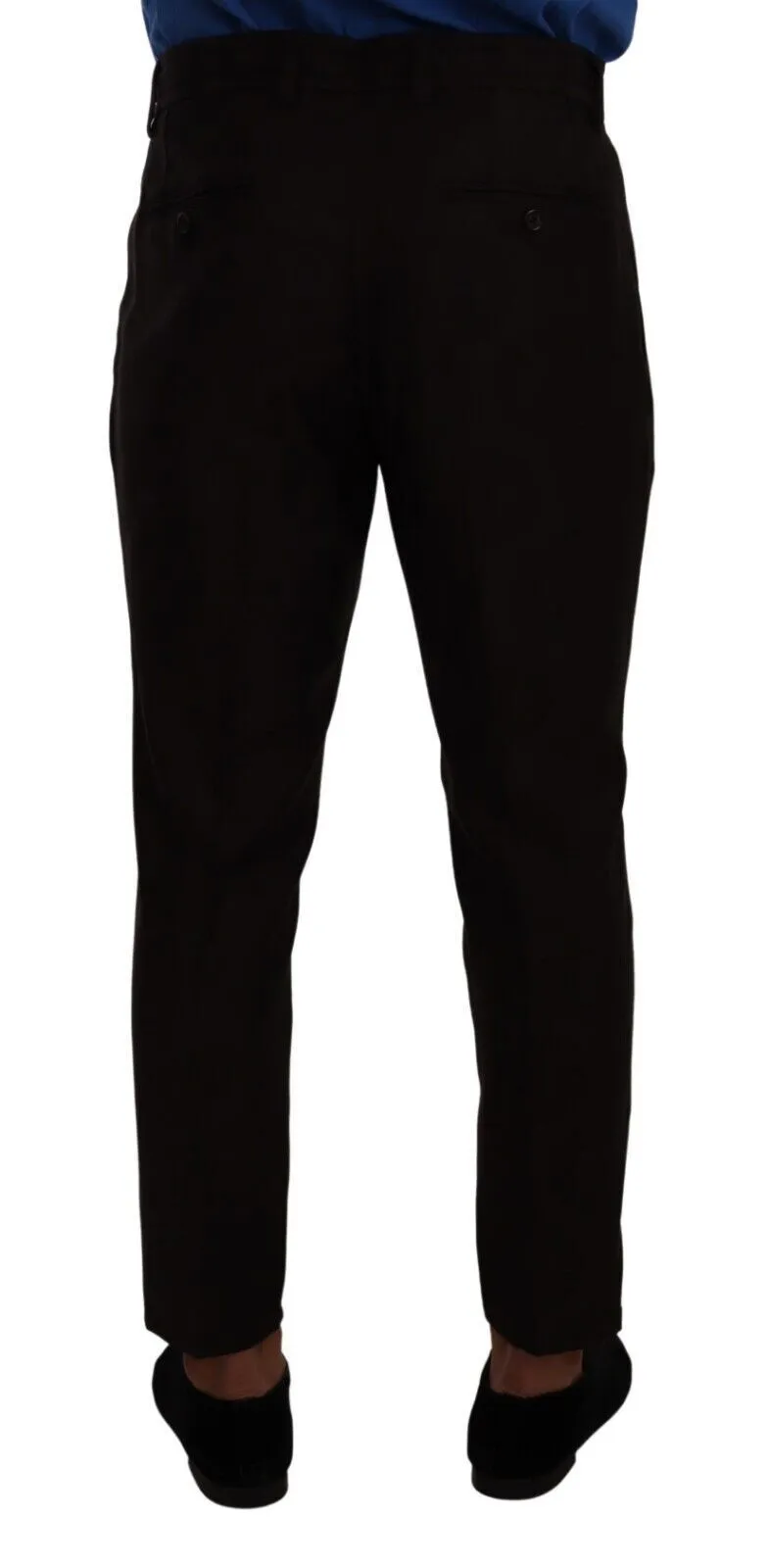Dolce & Gabbana Men's Elegant Burgundy Wool Jogger Pants