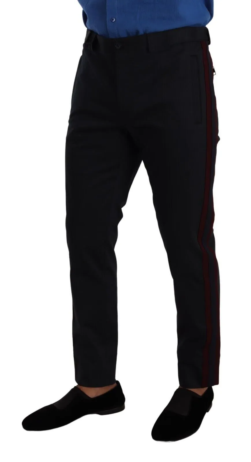 Dolce & Gabbana Men's Chic Slim Fit Chinos Pants in Blue