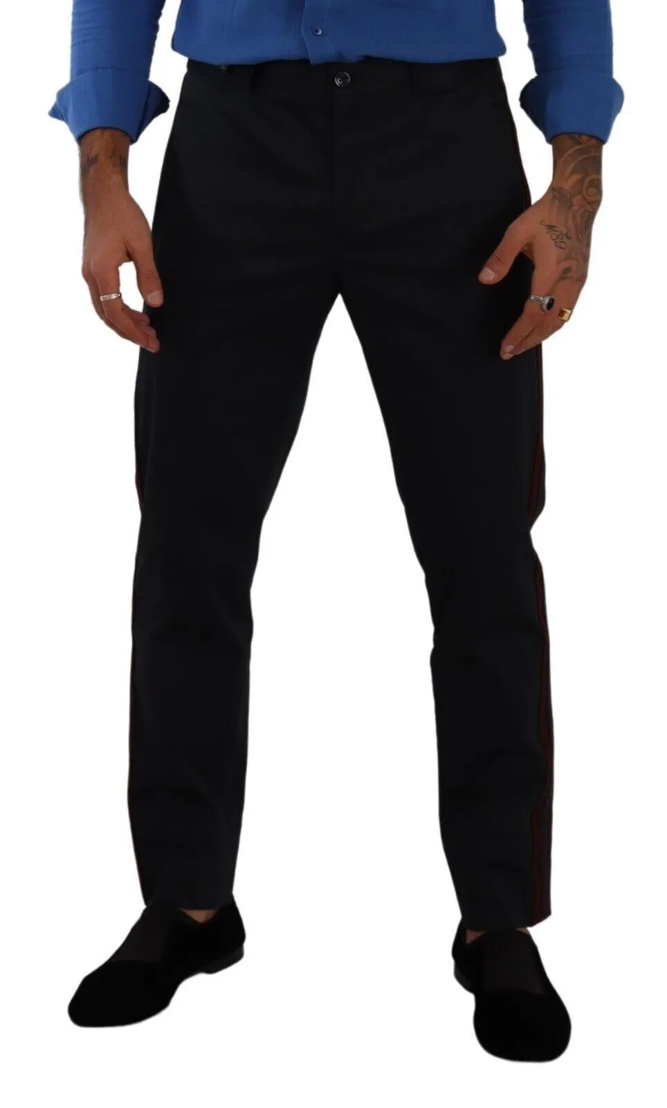 Dolce & Gabbana Men's Chic Slim Fit Chinos Pants in Blue