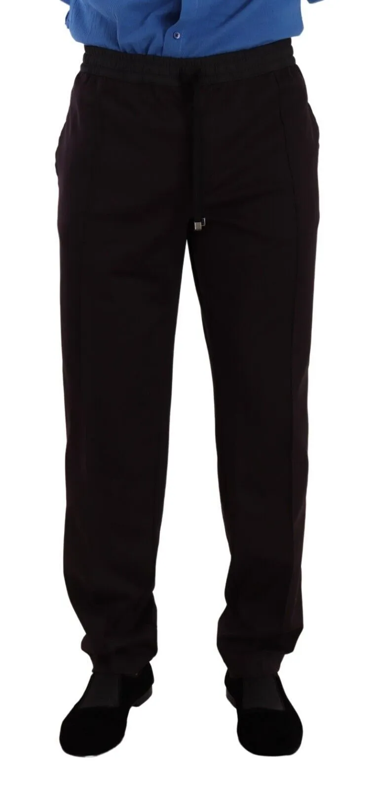 Dolce & Gabbana Men's Elegant Burgundy Cotton Joggers