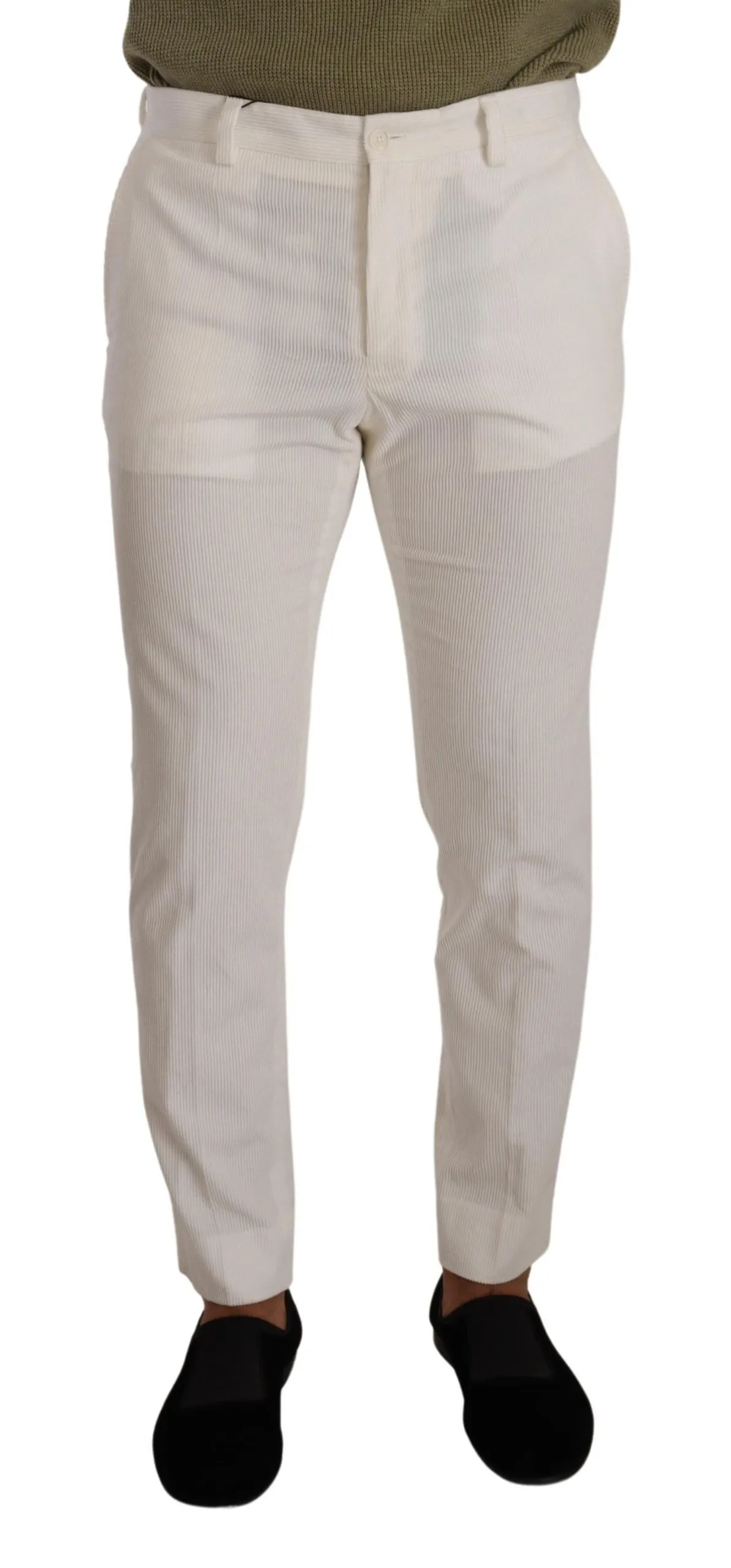 Dolce & Gabbana Men's Elegant Slim Fit Cotton Trousers
