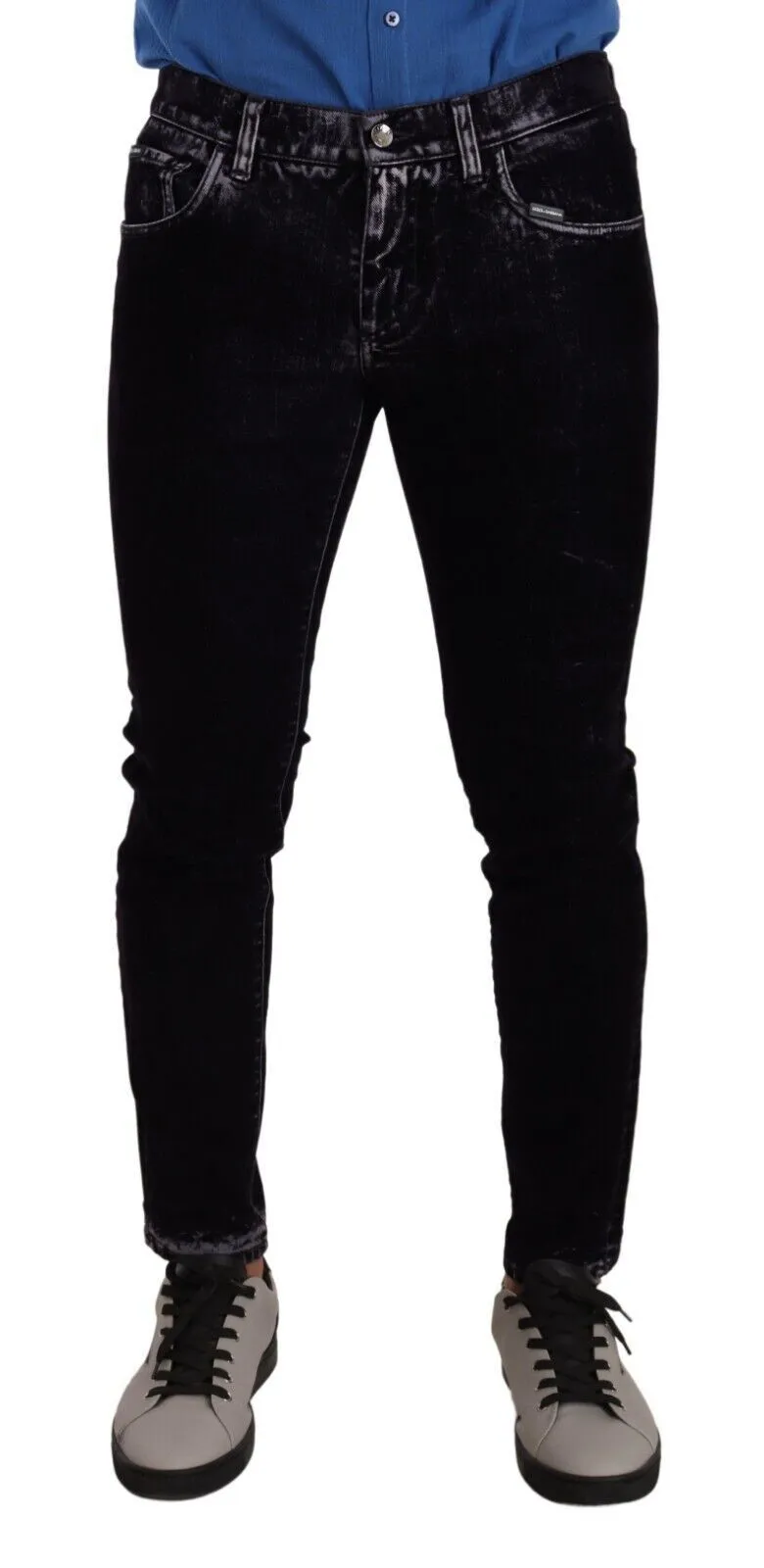 Dolce & Gabbana Men's Elegant Purple Slim Fit Skinny Jeans