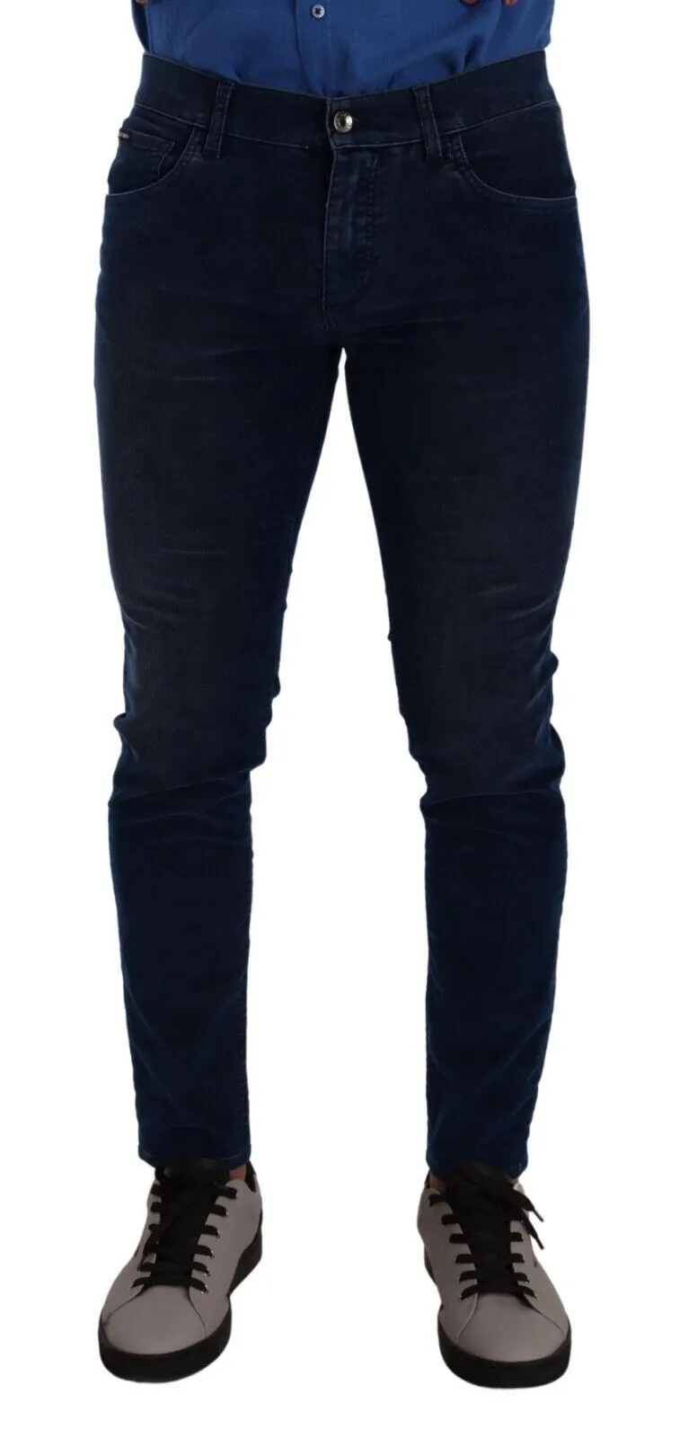 Dolce & Gabbana Men's Sleek Dark Blue Slim Fit Jeans