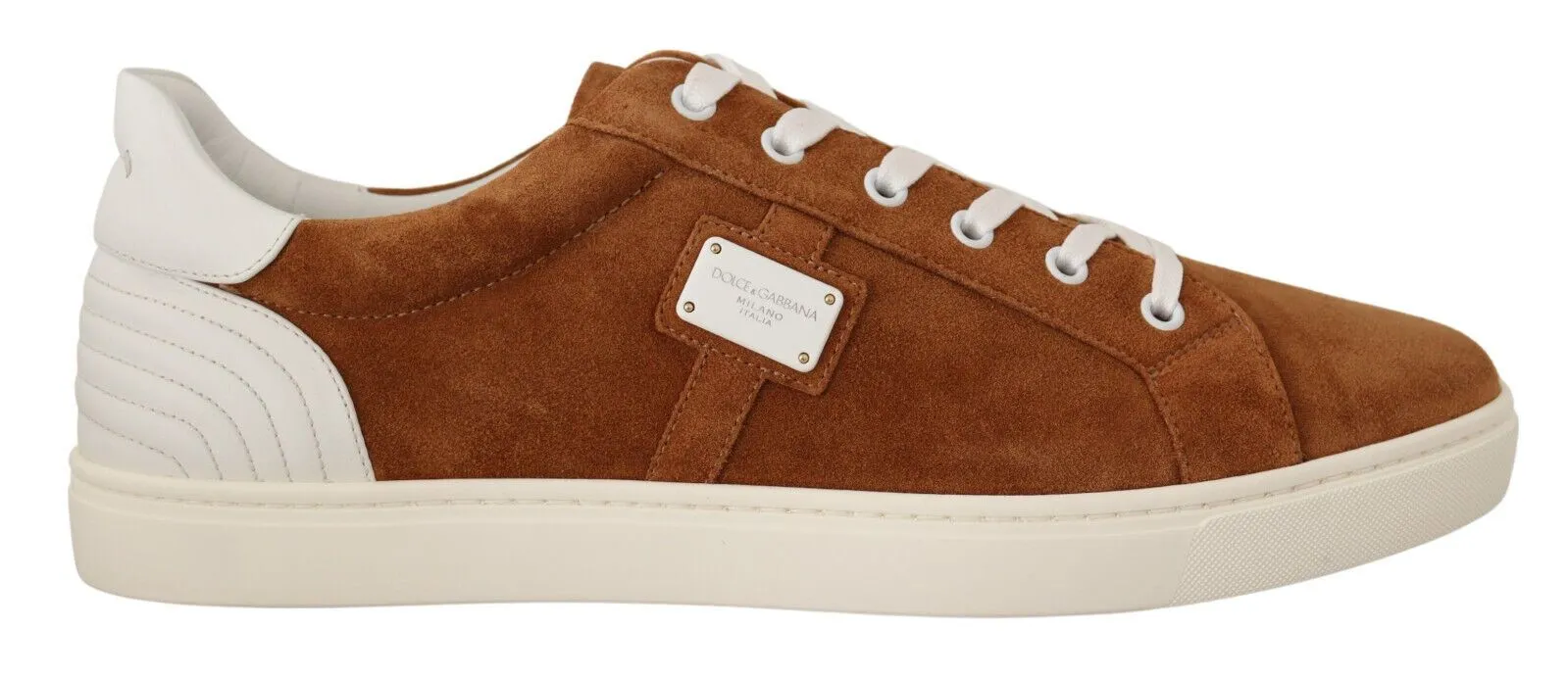 Dolce & Gabbana Men's Elegant Two-Tone Leather Sneakers
