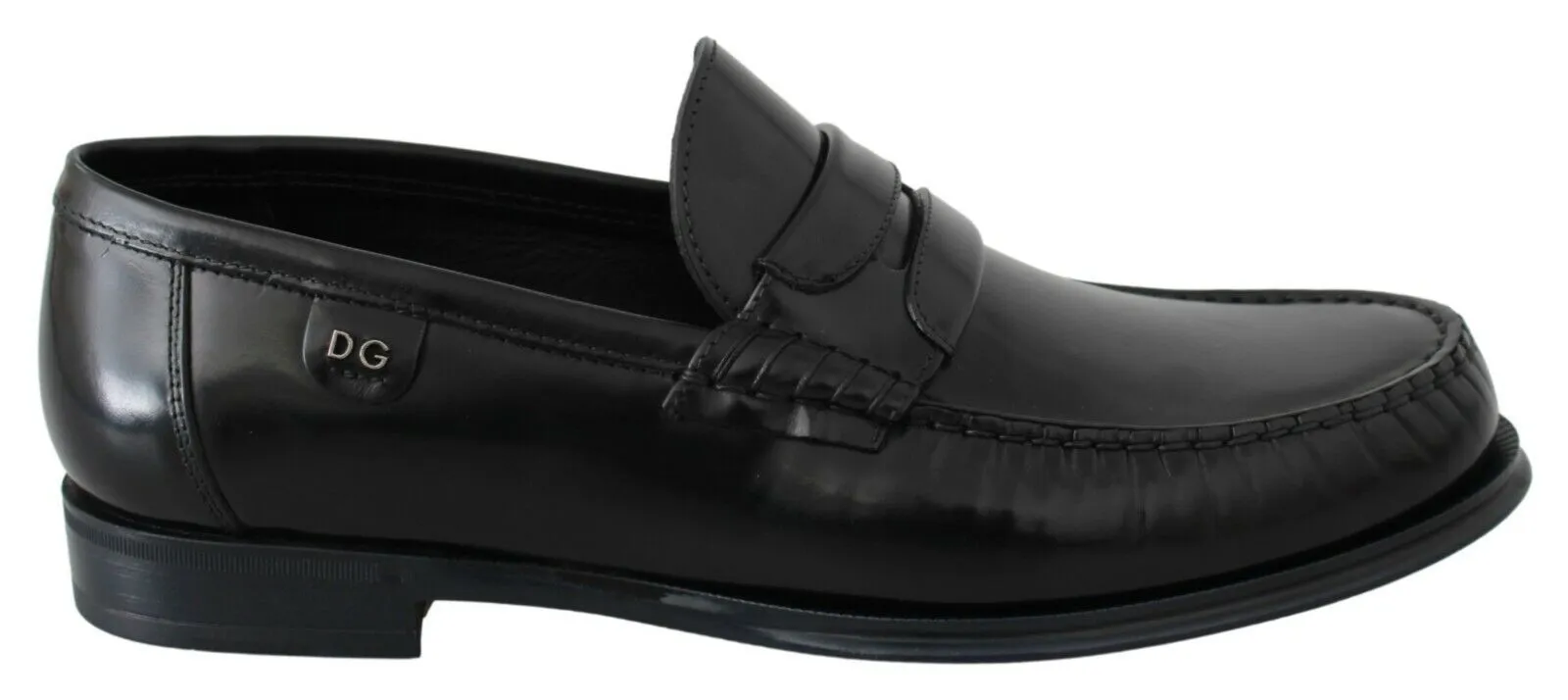 Dolce & Gabbana Men's Elegant Black Leather Loafers for Men