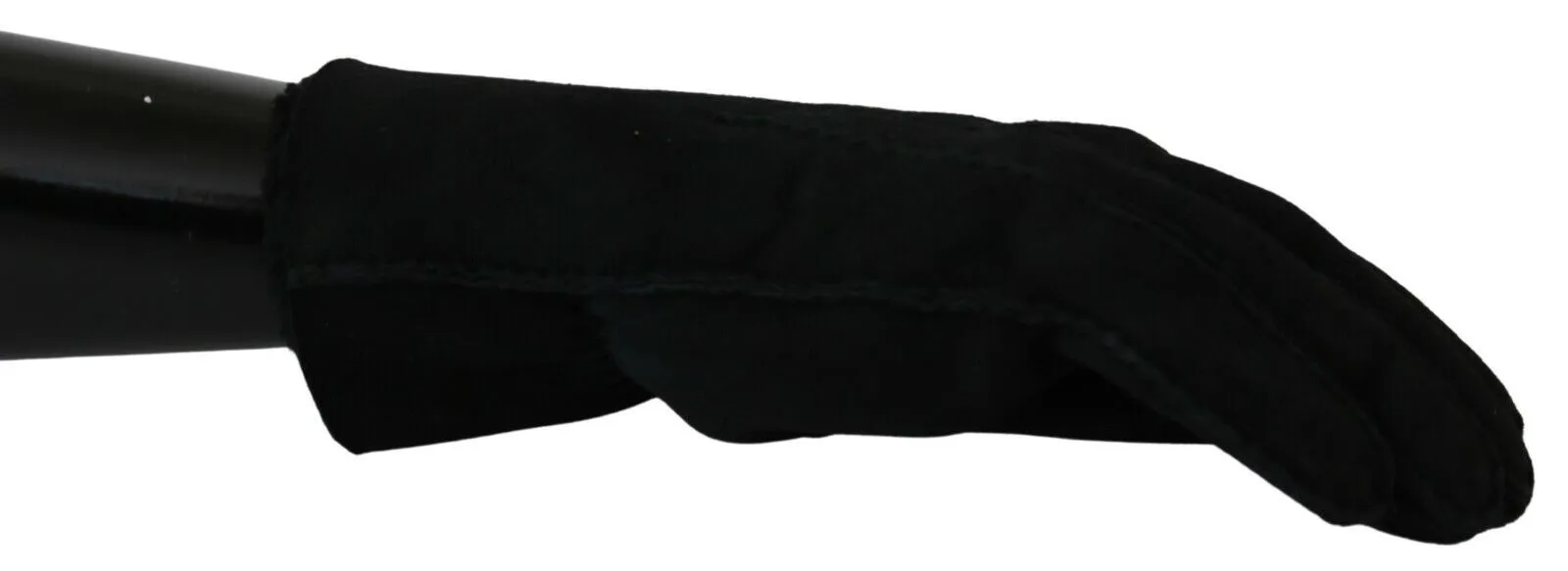 Dolce & Gabbana Men's Elegant Black Leather Biker Gloves