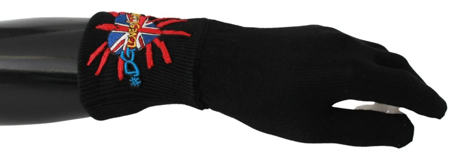 Dolce & Gabbana Men's Elegant Black Virgin Wool Gloves