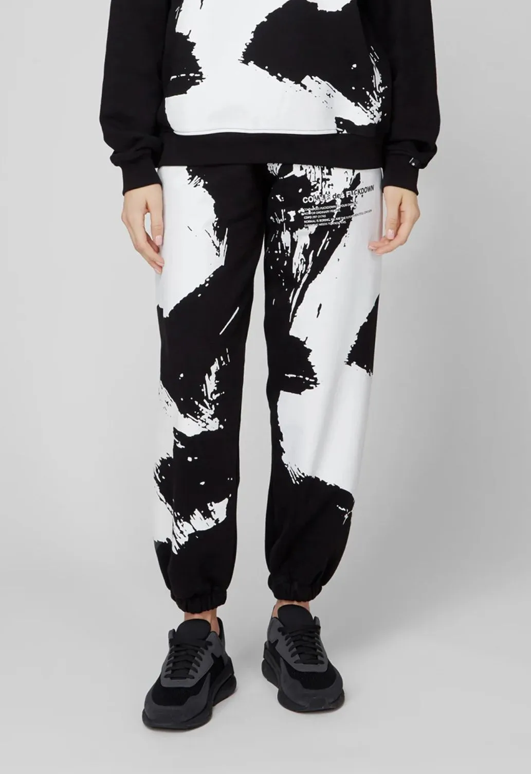 Comme Des Fuckdown Women's Chic Cotton Drawstring Sweatpants in Black