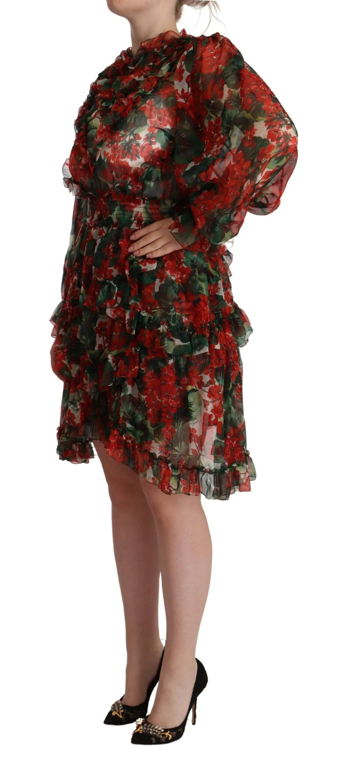 Dolce & Gabbana Women's Floral Silk Mini Knee High Dress