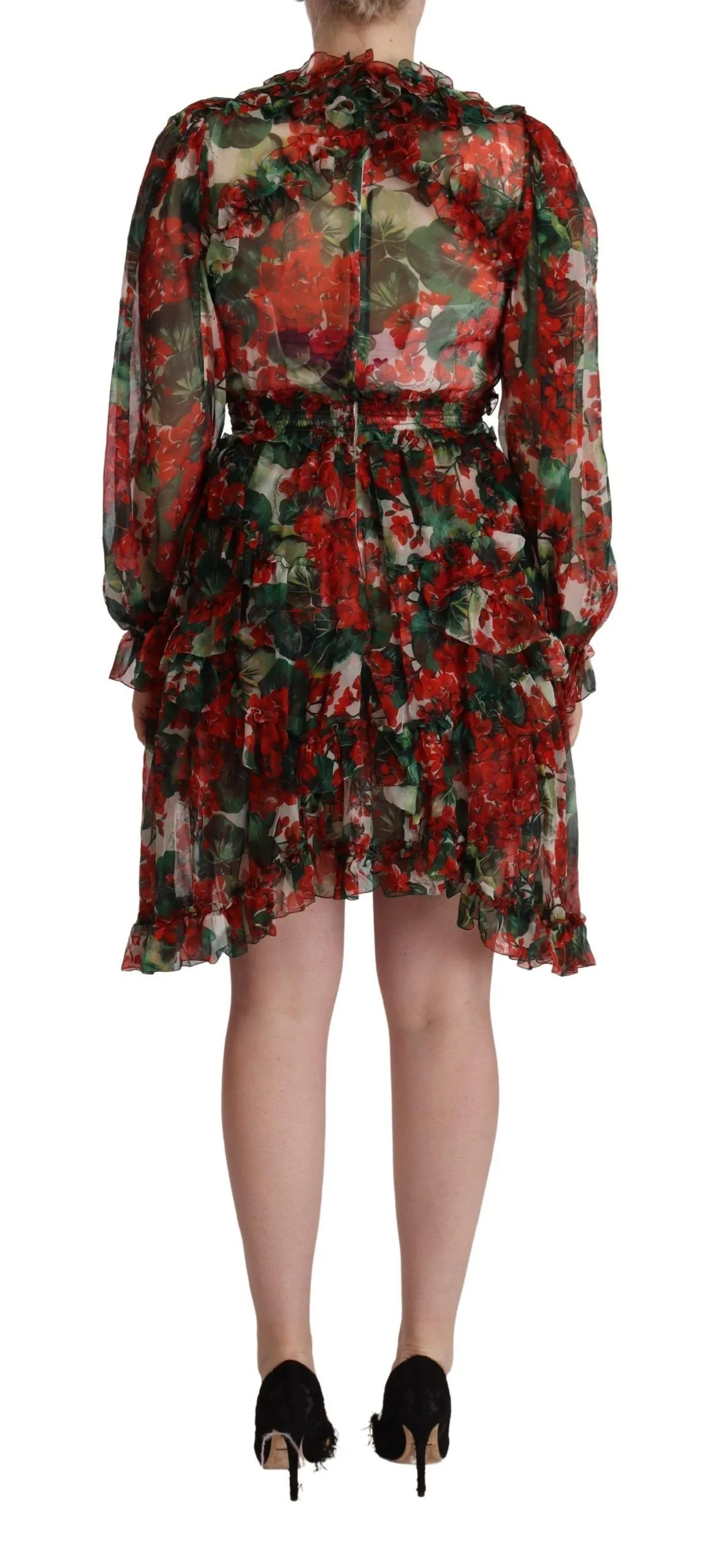 Dolce & Gabbana Women's Floral Silk Mini Knee High Dress