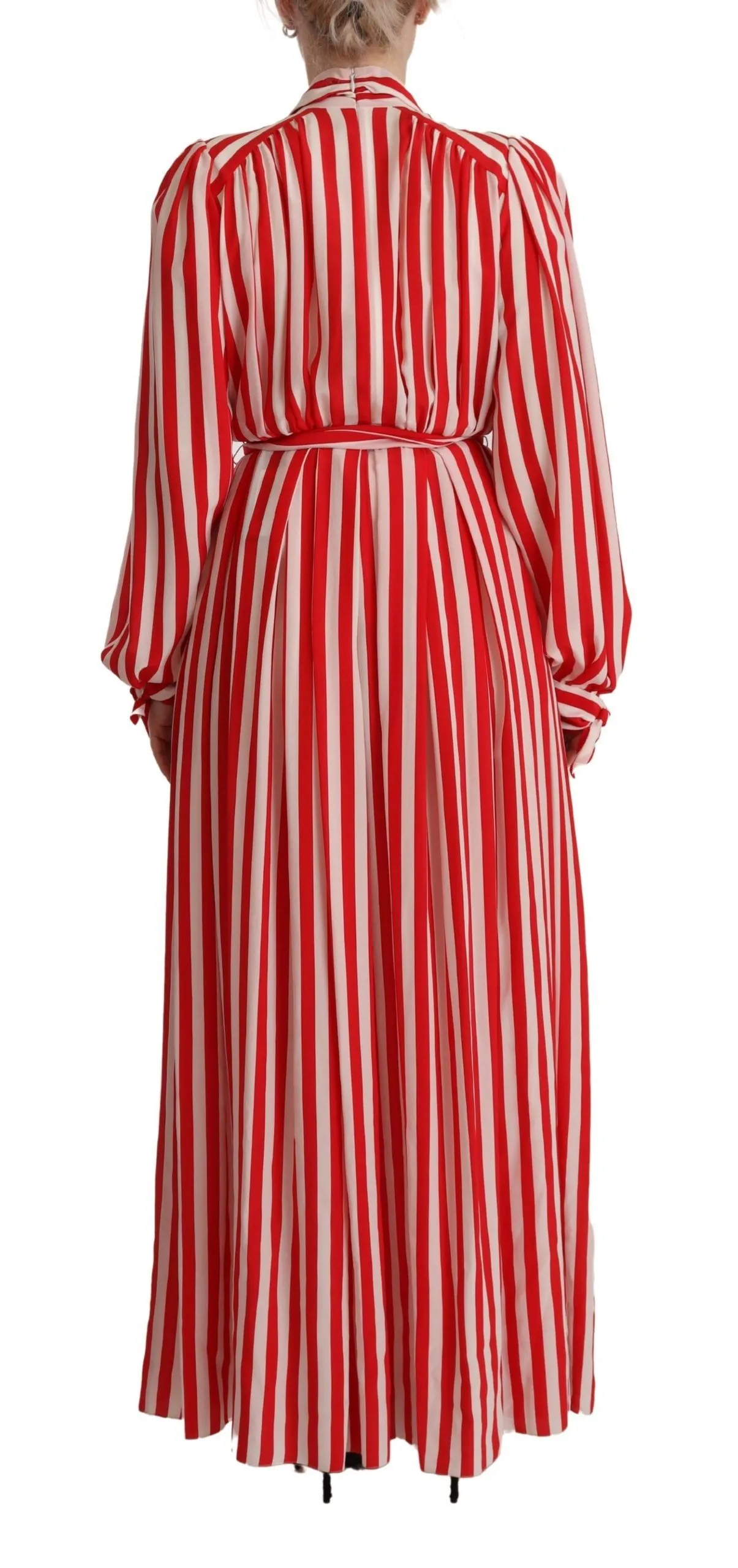 Dolce & Gabbana Women's Elegant Striped Silk Maxi Dress