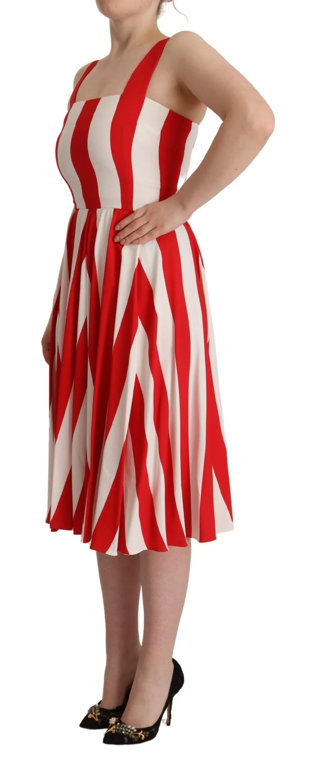 Dolce & Gabbana Women's Elegant A-Line Striped Shift Dress