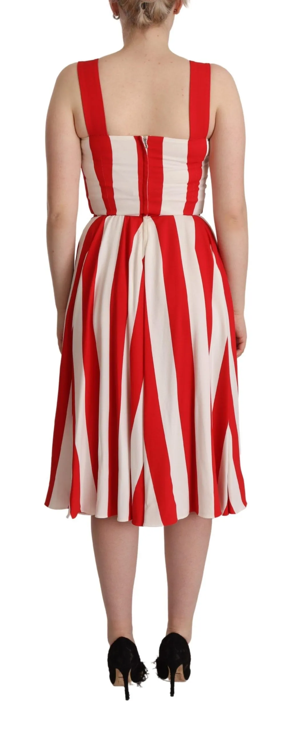 Dolce & Gabbana Women's Elegant A-Line Striped Shift Dress