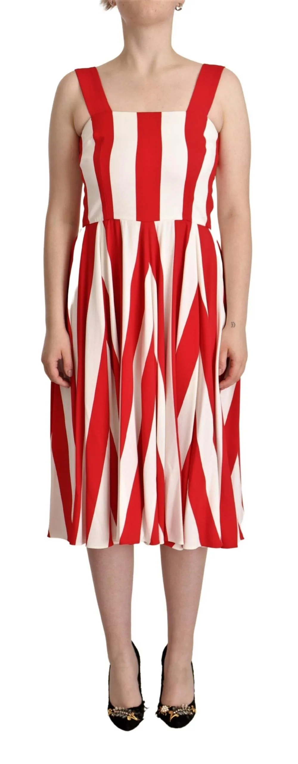 Dolce & Gabbana Women's Elegant A-Line Striped Shift Dress