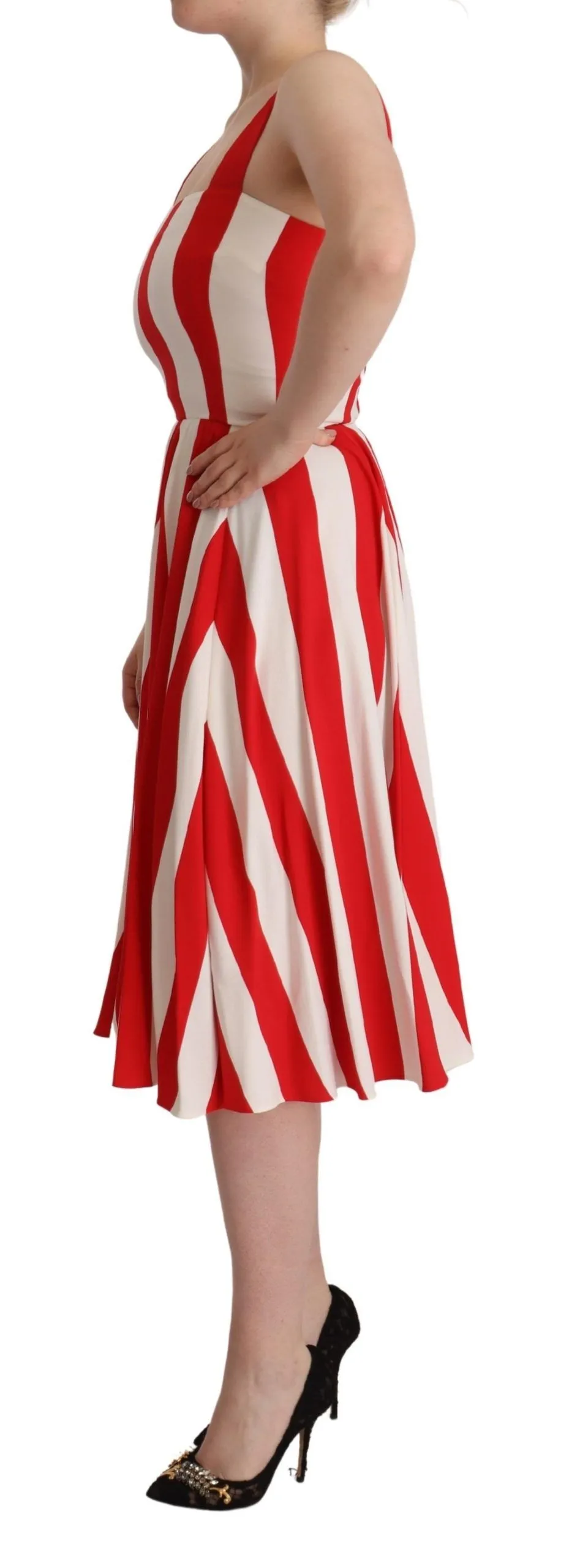 Dolce & Gabbana Women's Elegant A-Line Striped Shift Dress