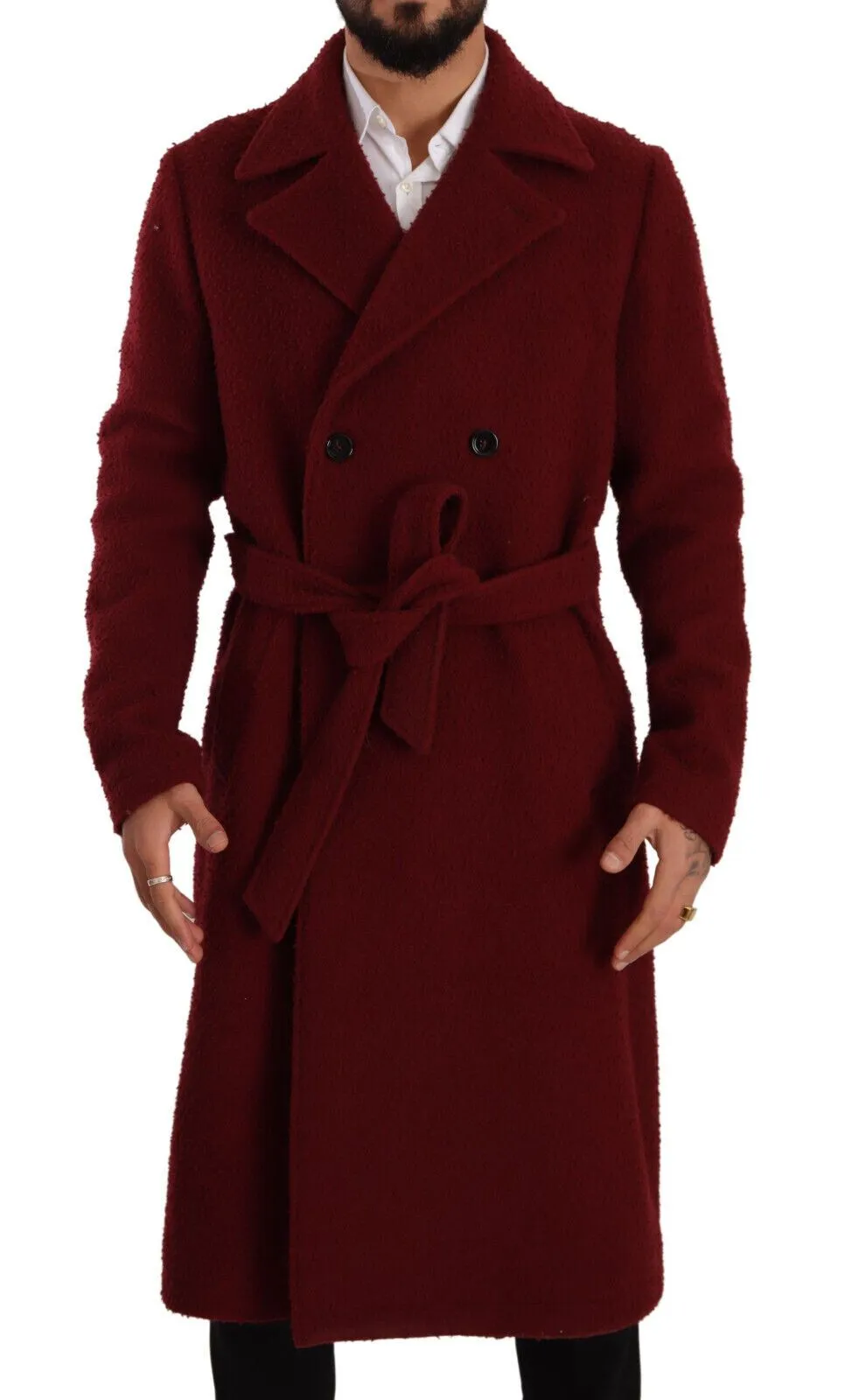 Dolce & Gabbana Men's Stunning Double Breasted Wool Overcoat