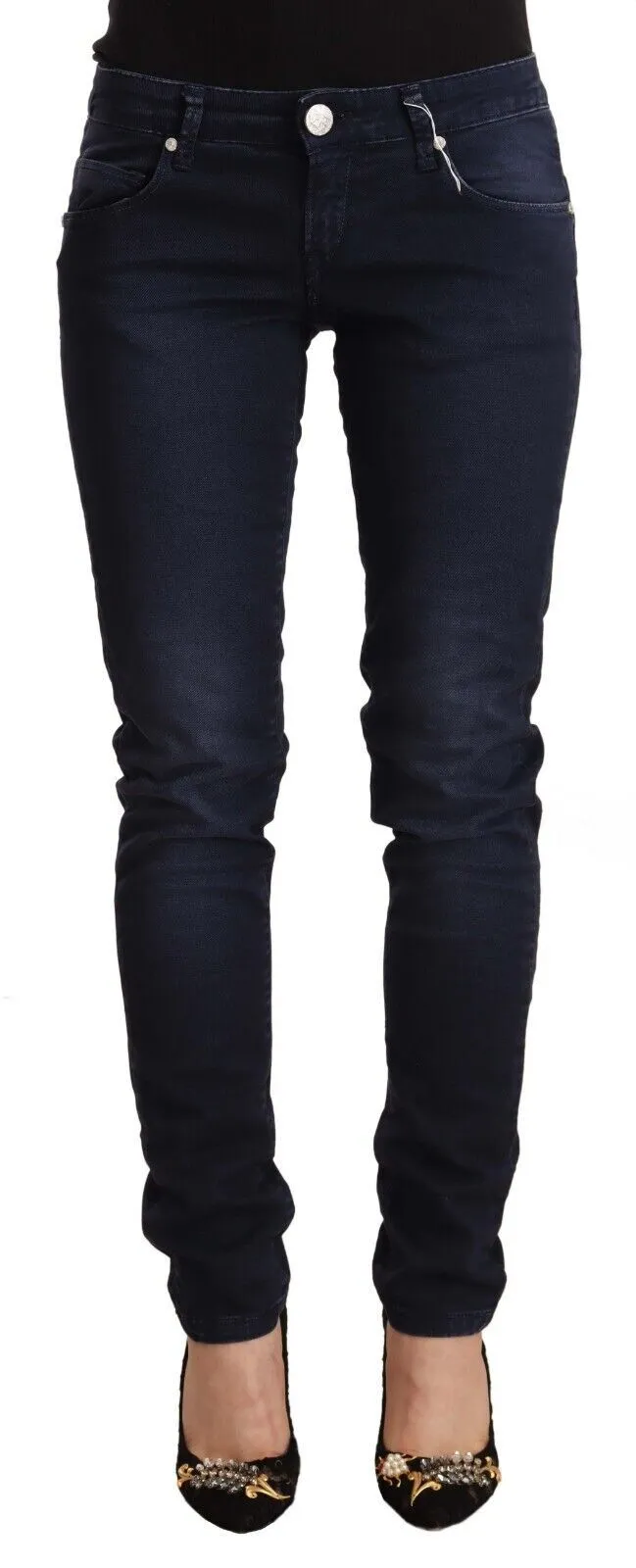 Acht Women's Chic Low Waist Skinny Denim in Blue