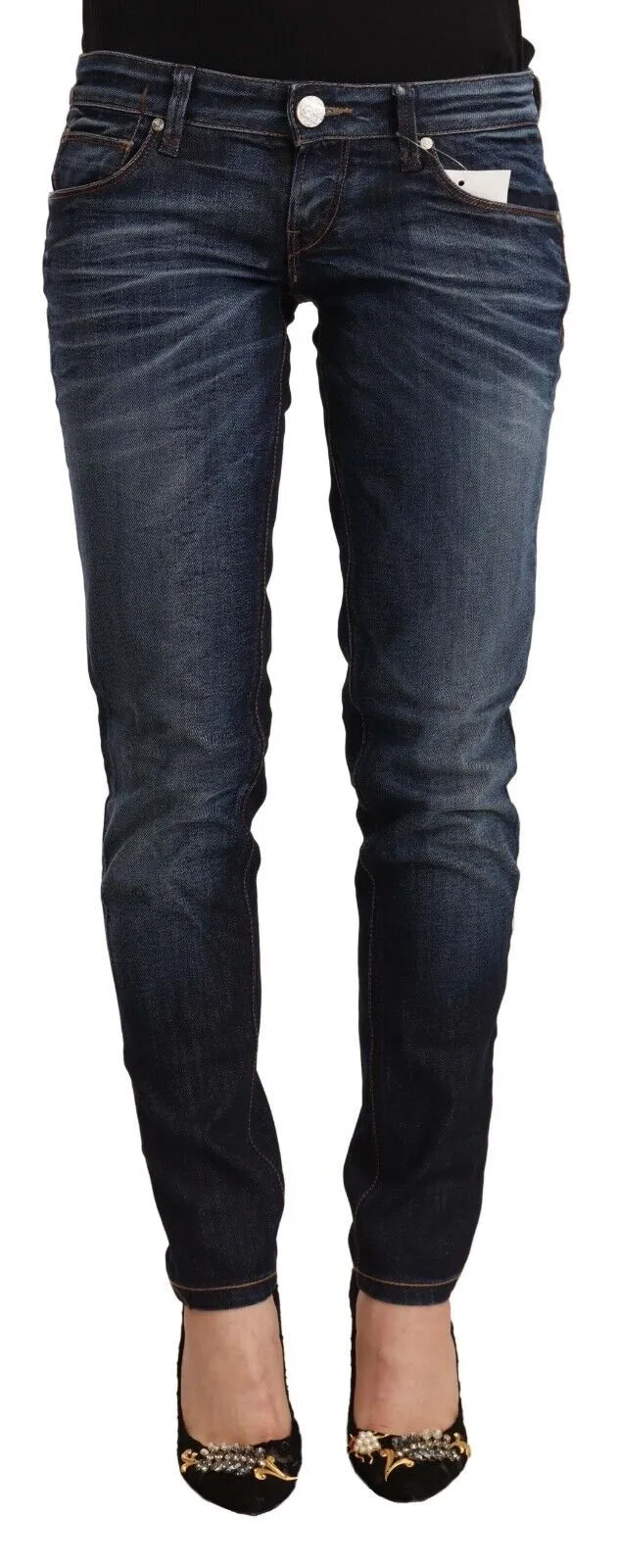 Acht Women's Chic Low Waist Skinny Denim Jeans
