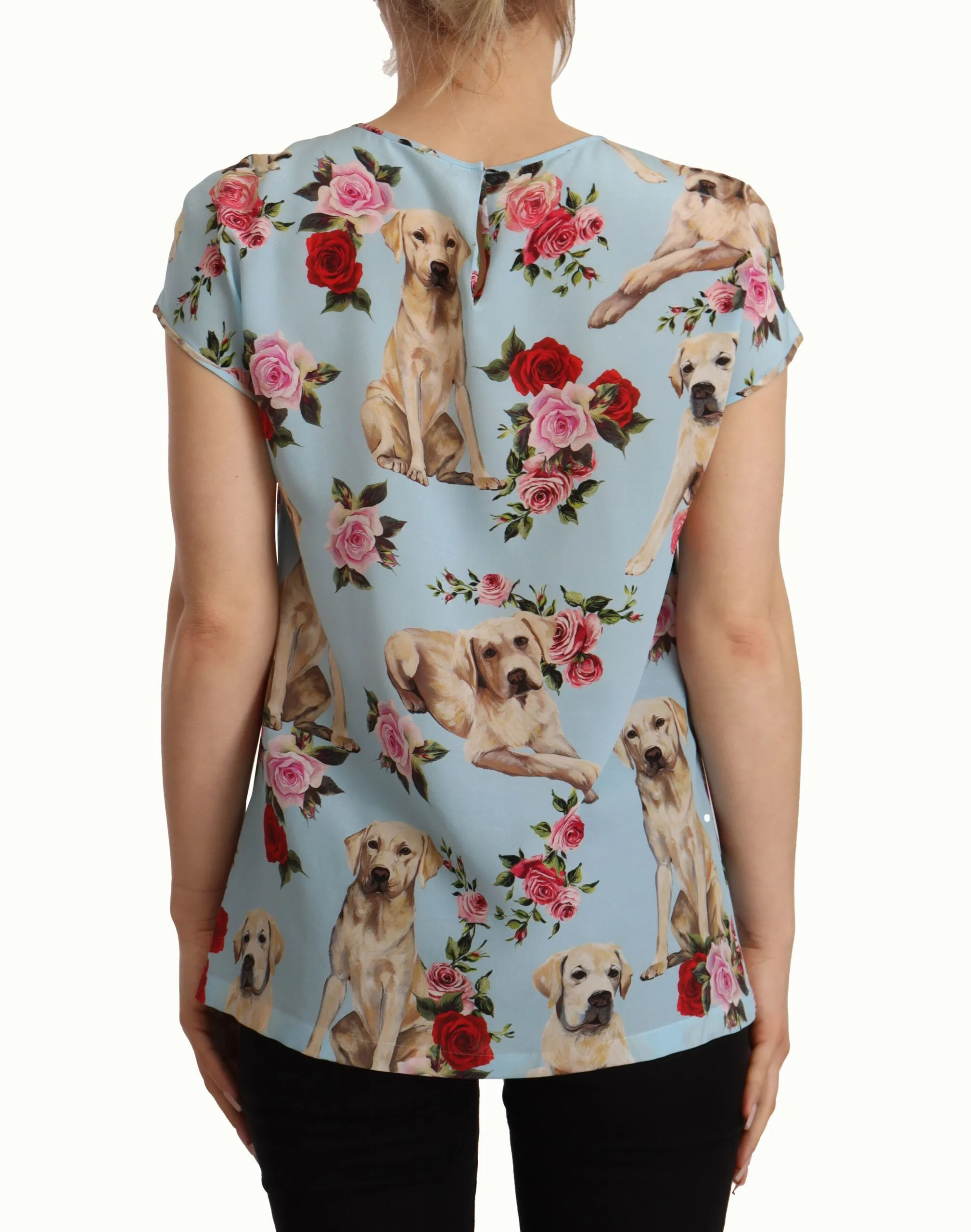 Dolce & Gabbana Women's Floral Canine Elegance Silk Blouse