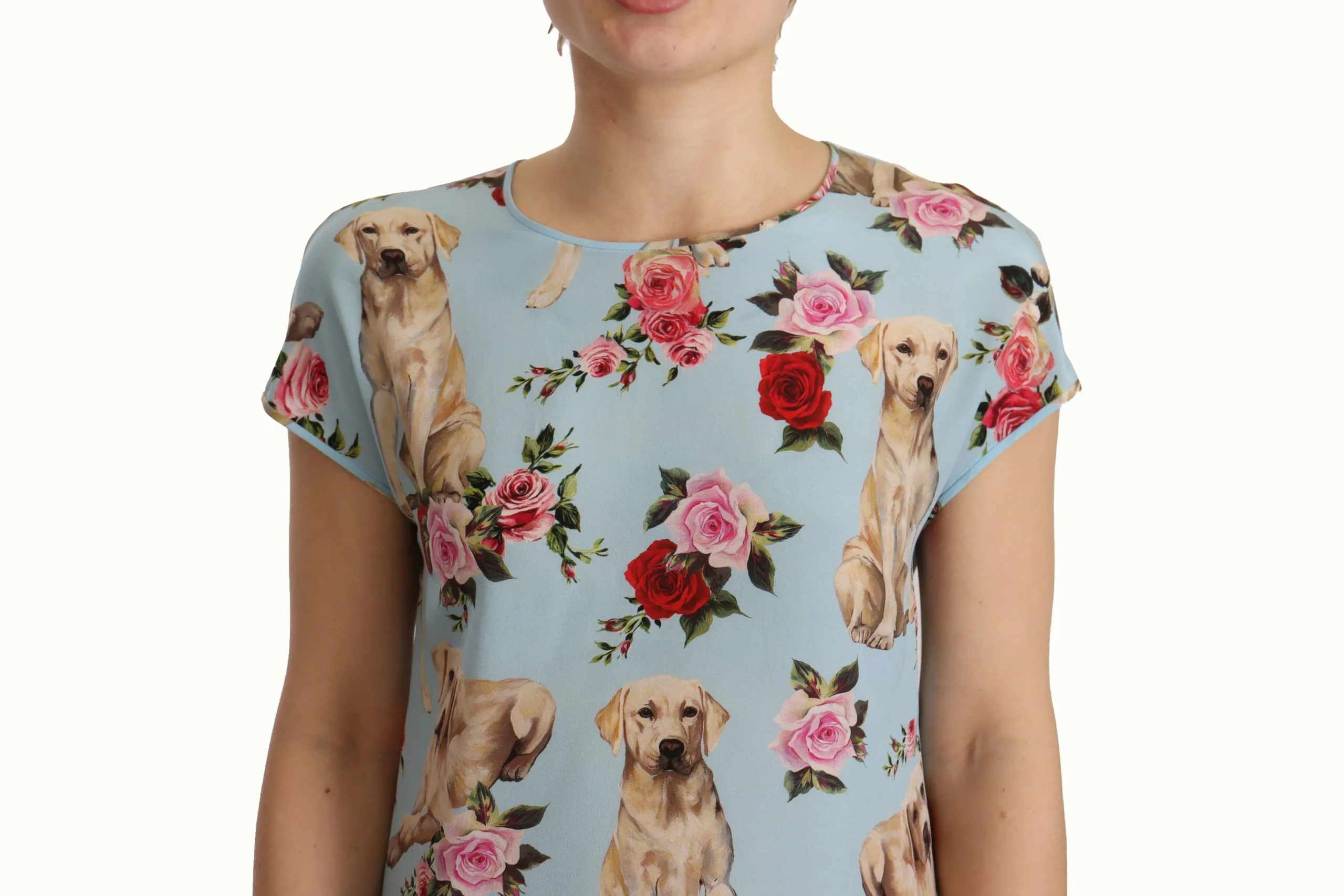 Dolce & Gabbana Women's Floral Canine Elegance Silk Blouse