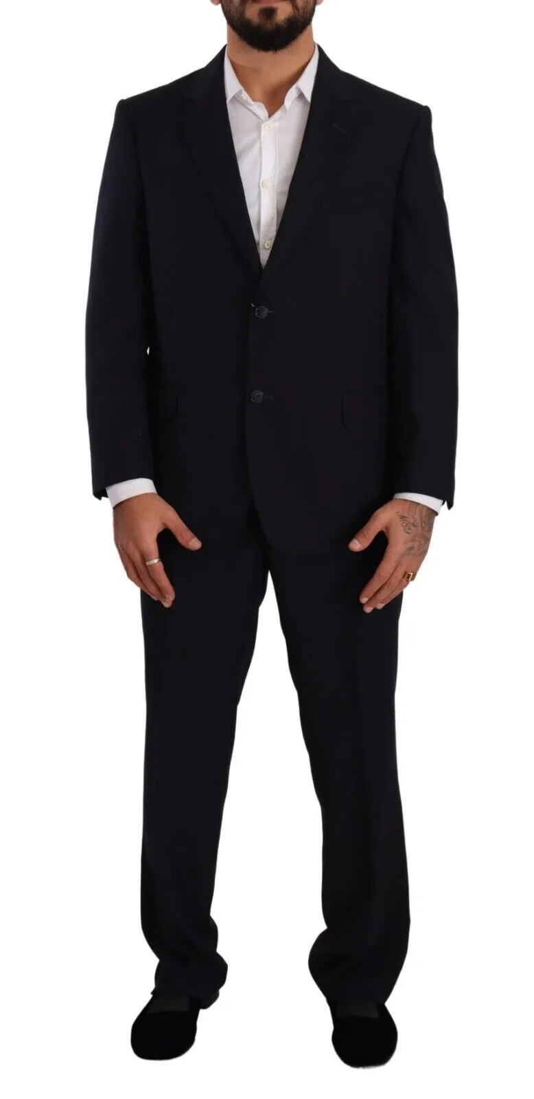 Domenico Tagliente Men's Elegant Black Two-Piece Suit Ensemble