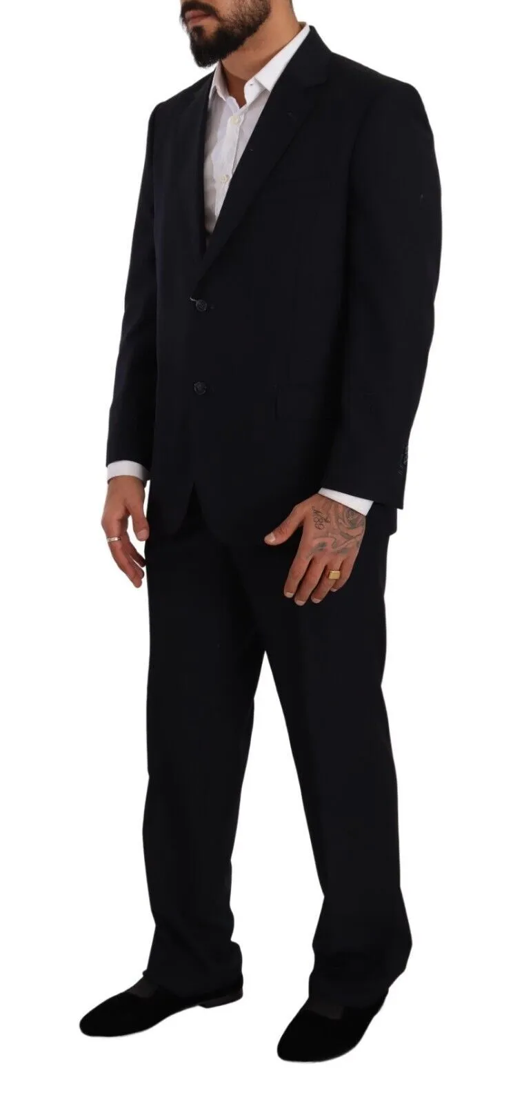 Domenico Tagliente Men's Elegant Black Two-Piece Suit Ensemble