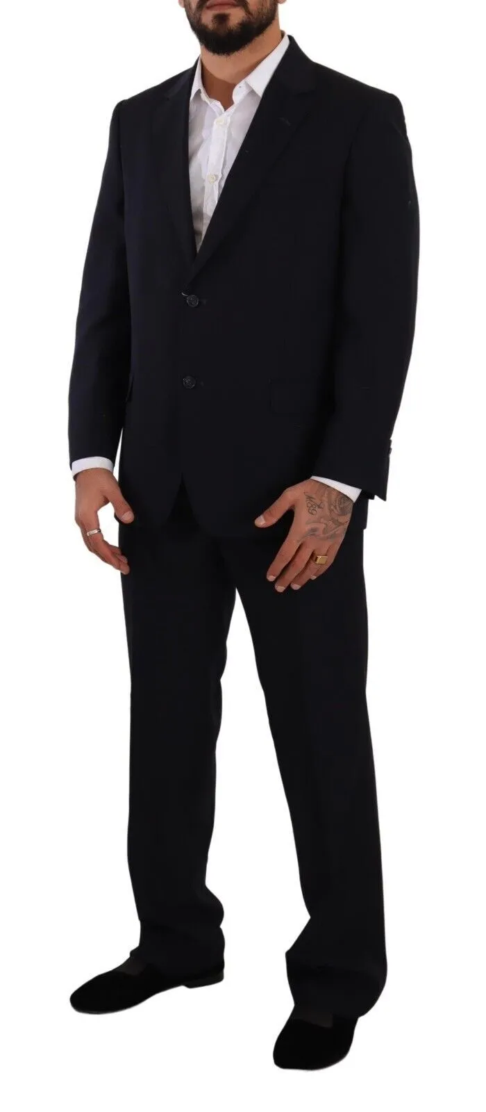Domenico Tagliente Men's Elegant Black Two-Piece Suit Ensemble