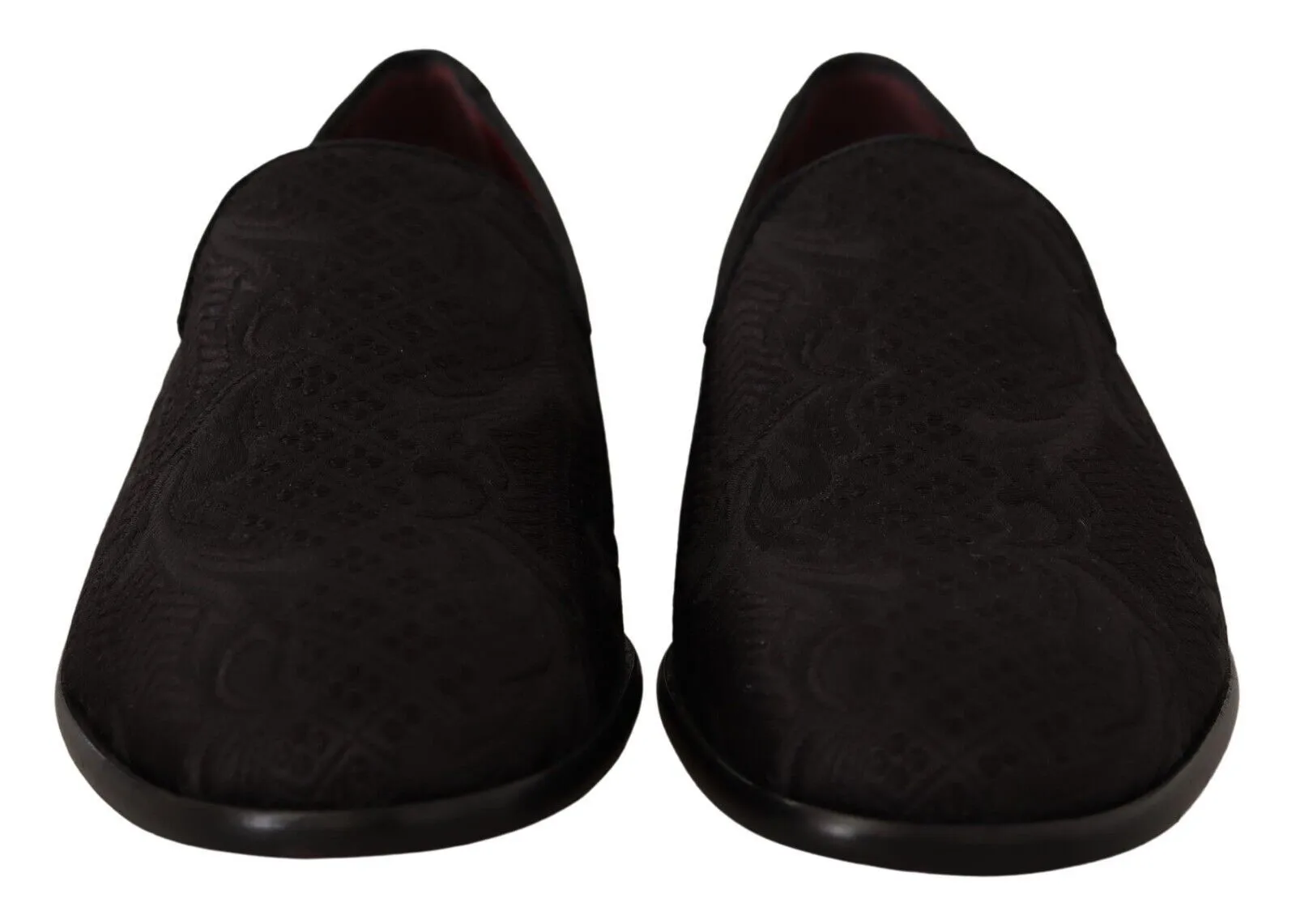 Dolce & Gabbana Men's Black Floral Brocade Slippers