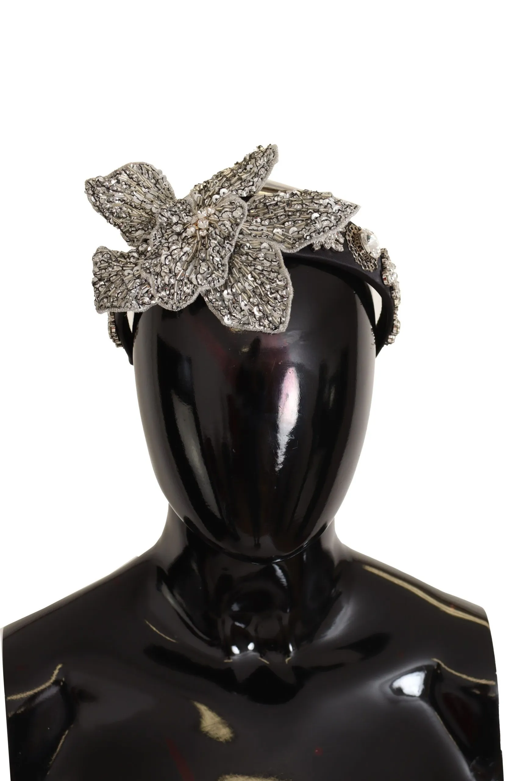 Dolce & Gabbana Women's Elegant Crystal Diadem Headband - Chic Black