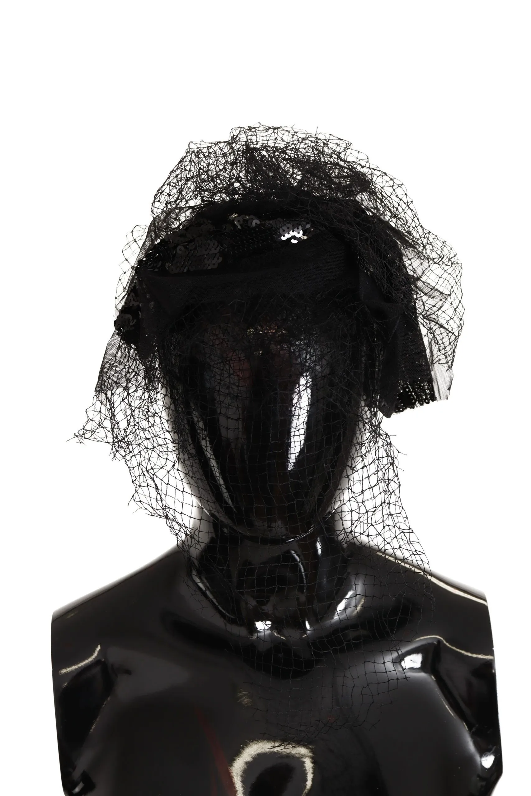 Dolce & Gabbana Women's Elegant Black Silk Studded Diadem Headpiece