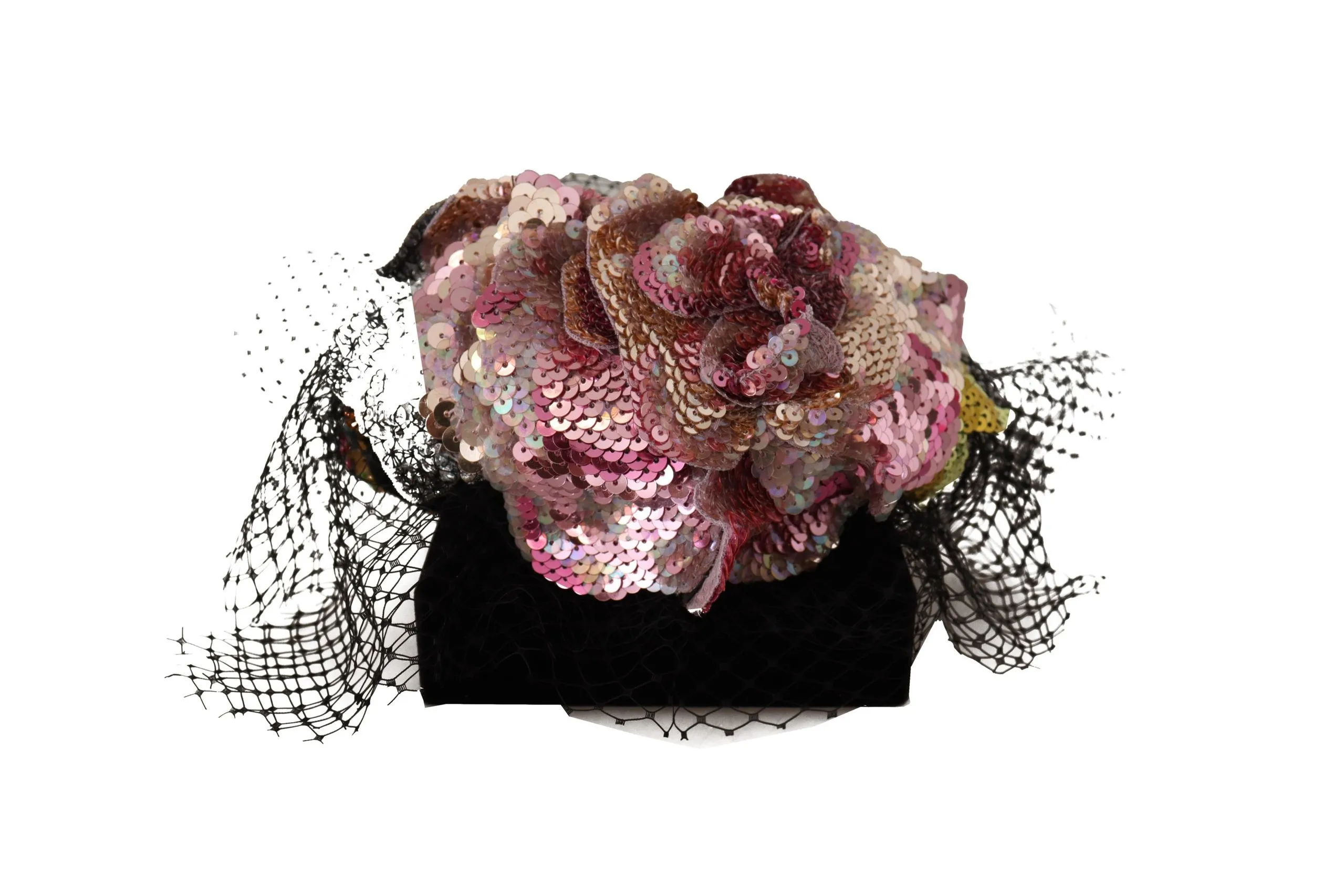 Dolce & Gabbana Women's Elegant Floral Sequined Diadem Fascinator