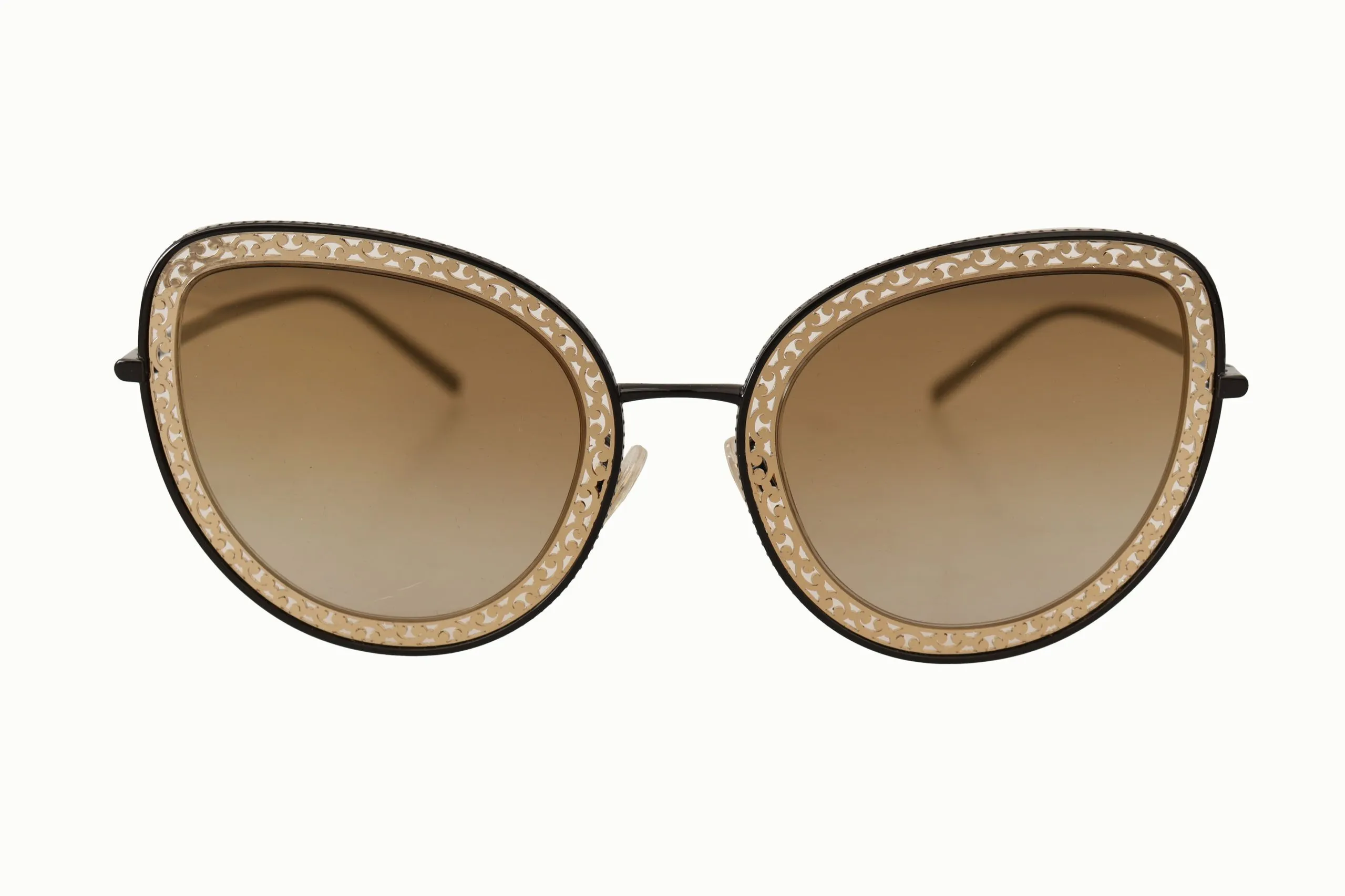 Dolce & Gabbana Women's Elegant Lace Pattern Metal Sunglasses