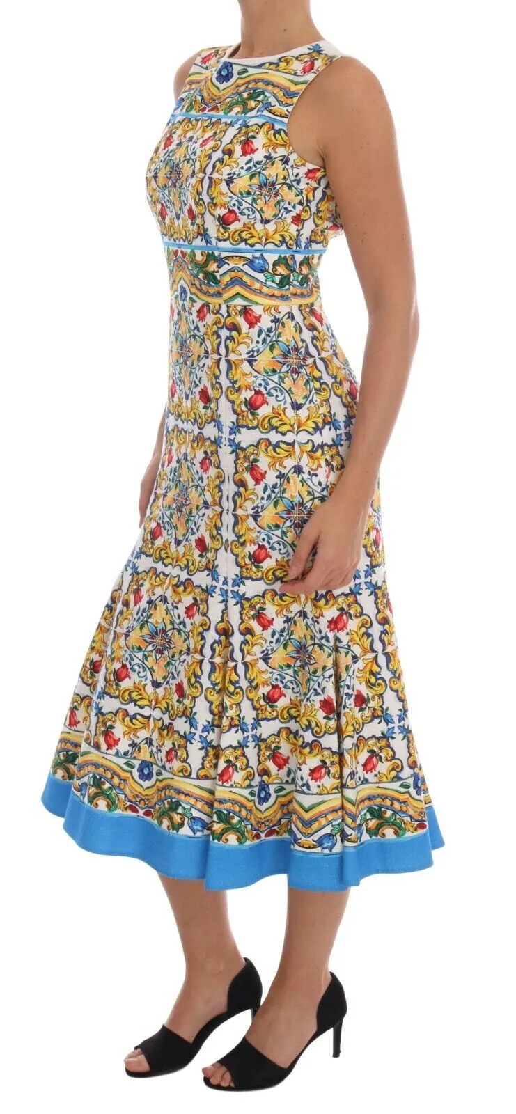 Dolce & Gabbana Women's Majolica Print Midi Sheath Dress