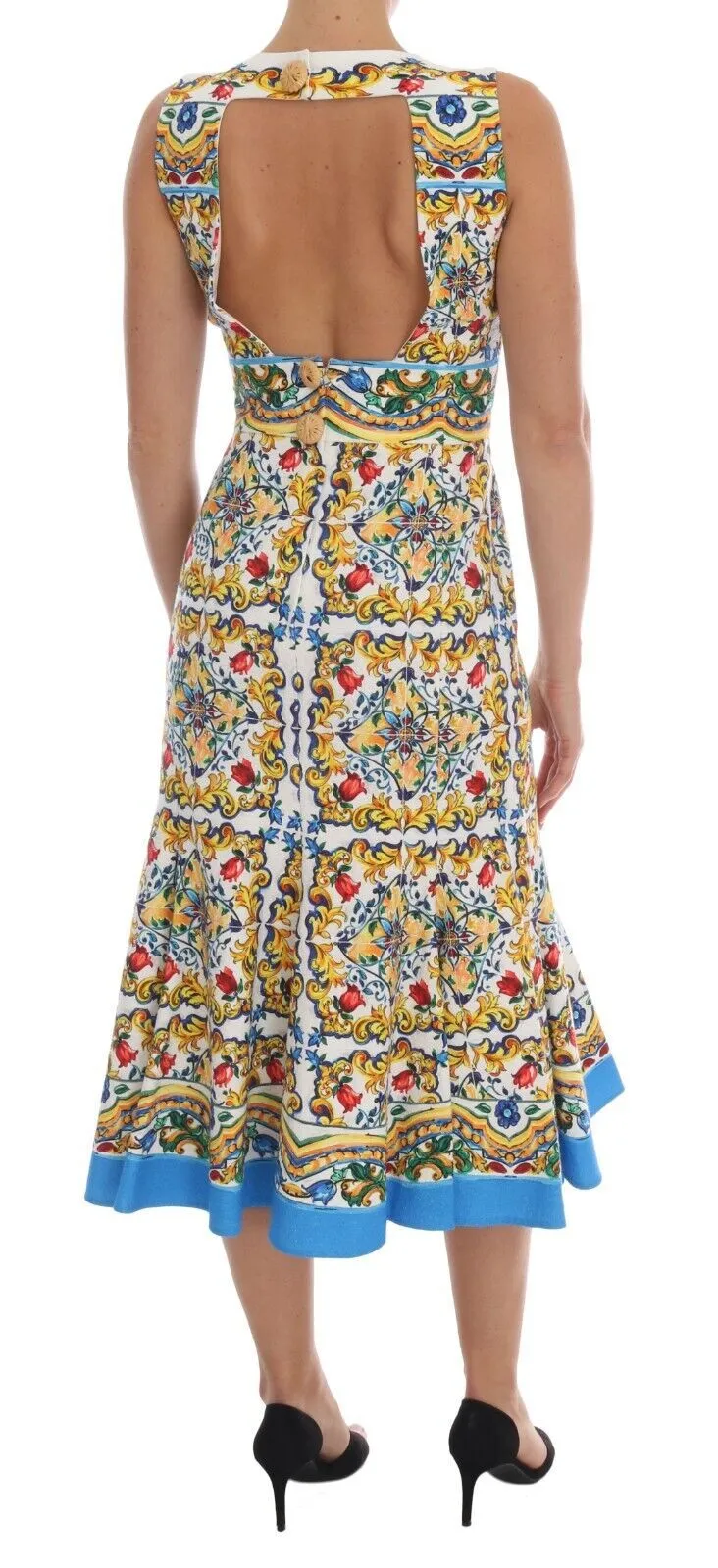 Dolce & Gabbana Women's Majolica Print Midi Sheath Dress