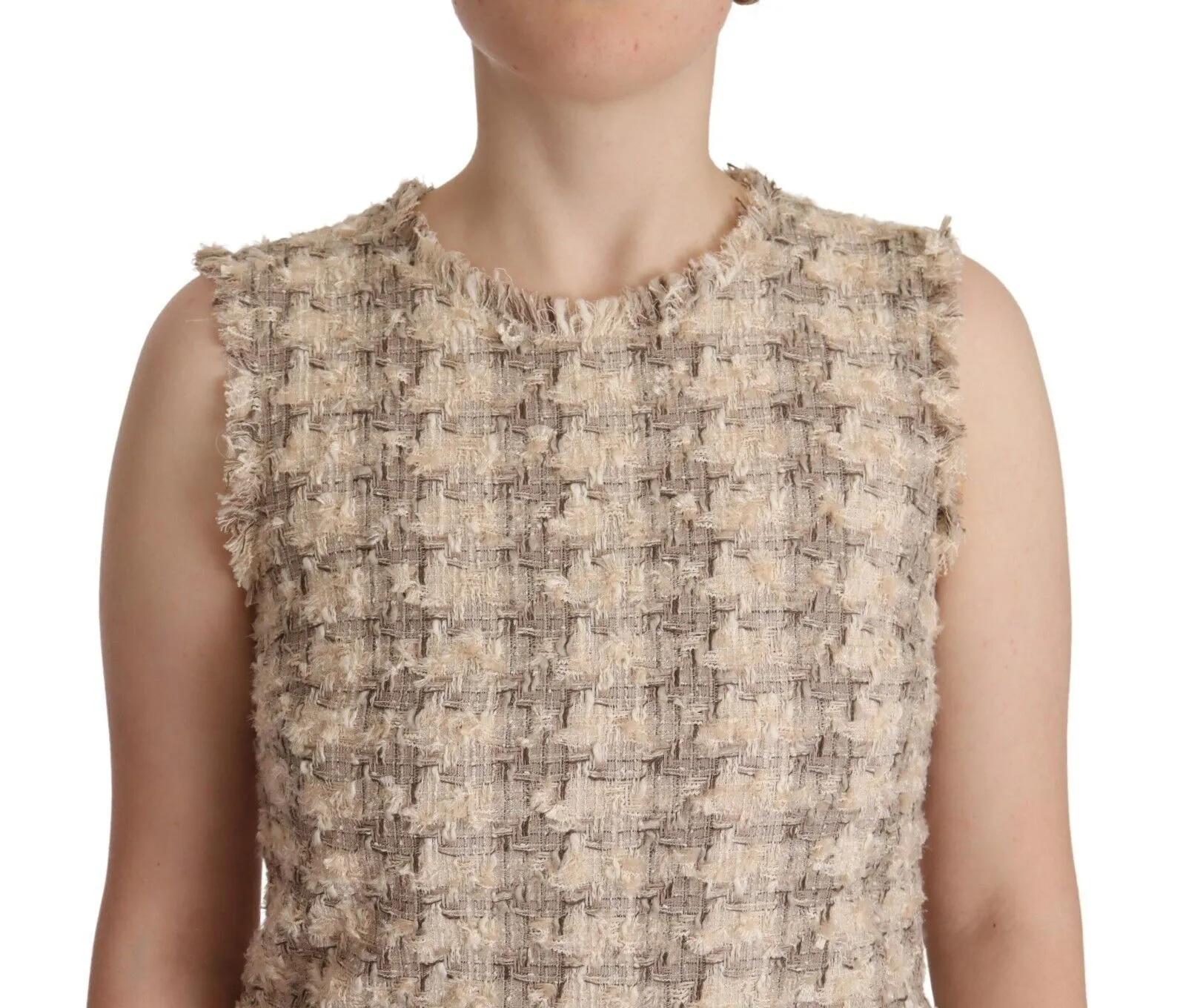 Dolce & Gabbana Women's Chic Checkered Shift Mini Dress