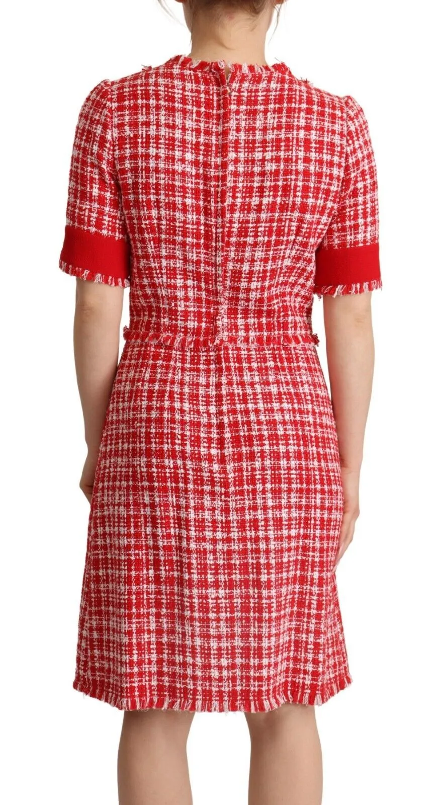 Dolce & Gabbana Women's Chic Checkered Sheath Knee-Length Dress