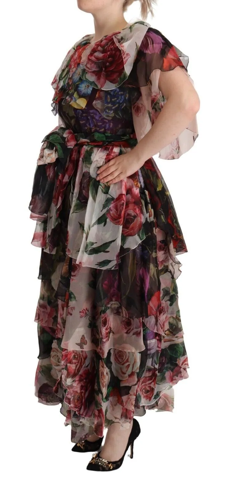 Dolce & Gabbana Women's Elegant Silk Floral Maxi Dress