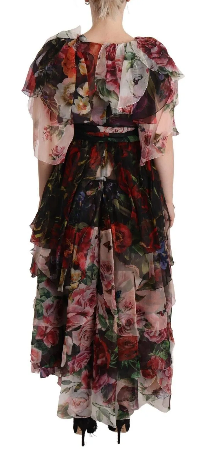 Dolce & Gabbana Women's Elegant Silk Floral Maxi Dress