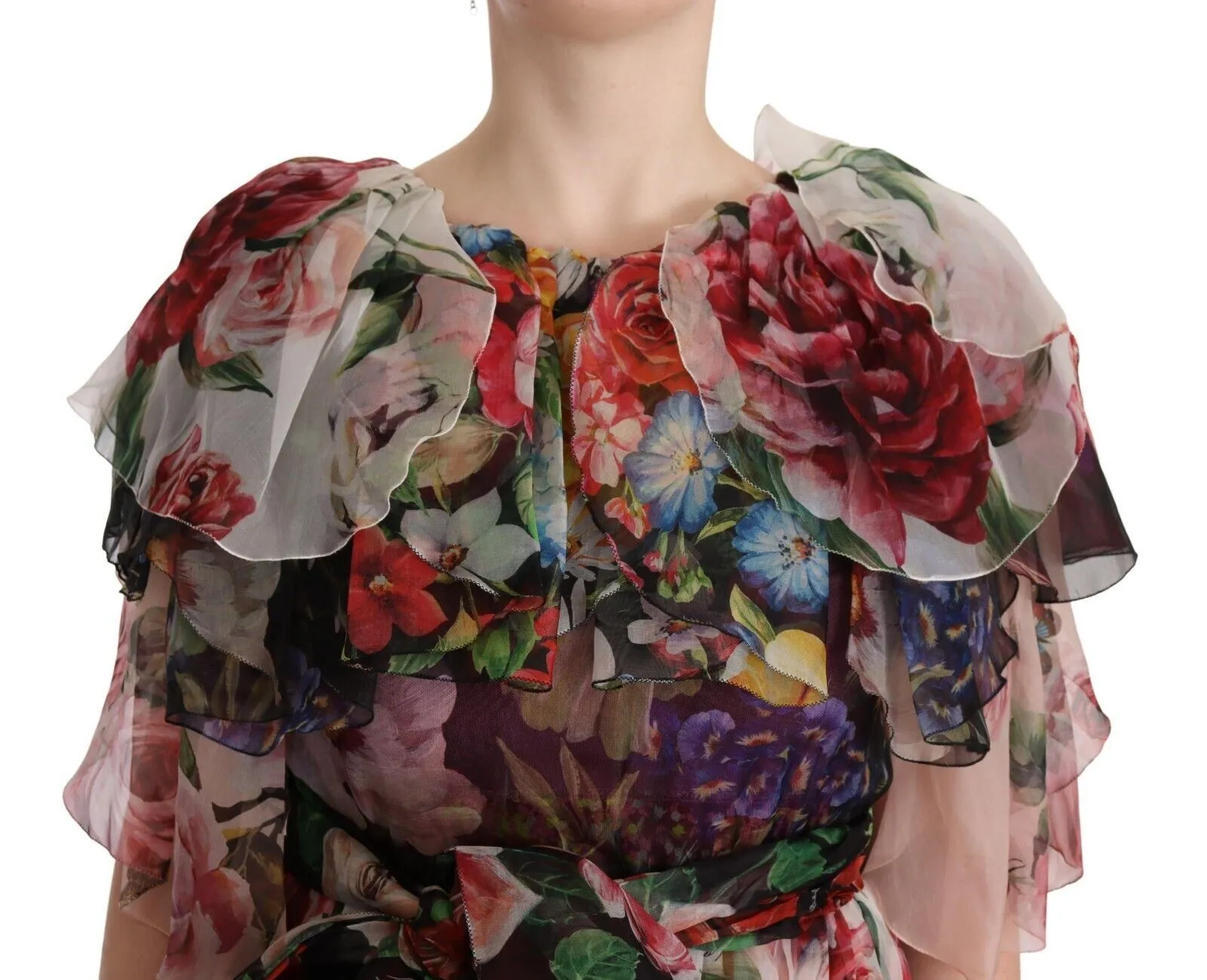 Dolce & Gabbana Women's Elegant Silk Floral Maxi Dress