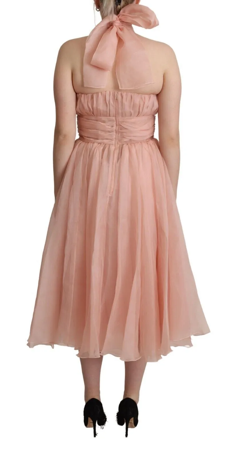 Dolce & Gabbana Women's Elegant Silk Chiffon A-Line Midi Dress