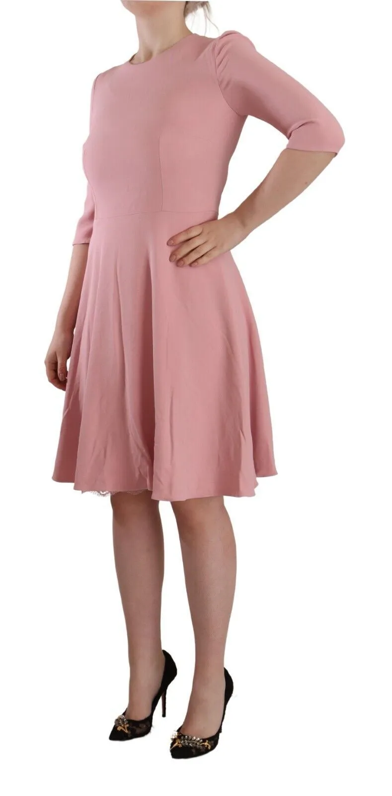 Dolce & Gabbana Women's Elegant Pink A-Line Knee Length Dress