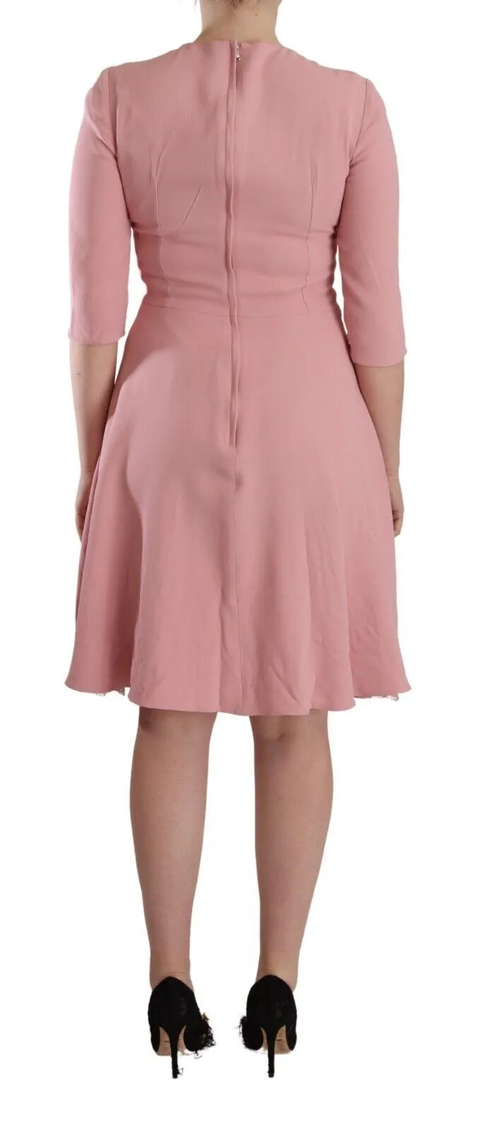 Dolce & Gabbana Women's Elegant Pink A-Line Knee Length Dress