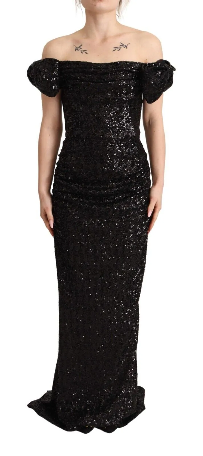 Dolce & Gabbana Women's Elegant Sequined Sheath Evening Dress